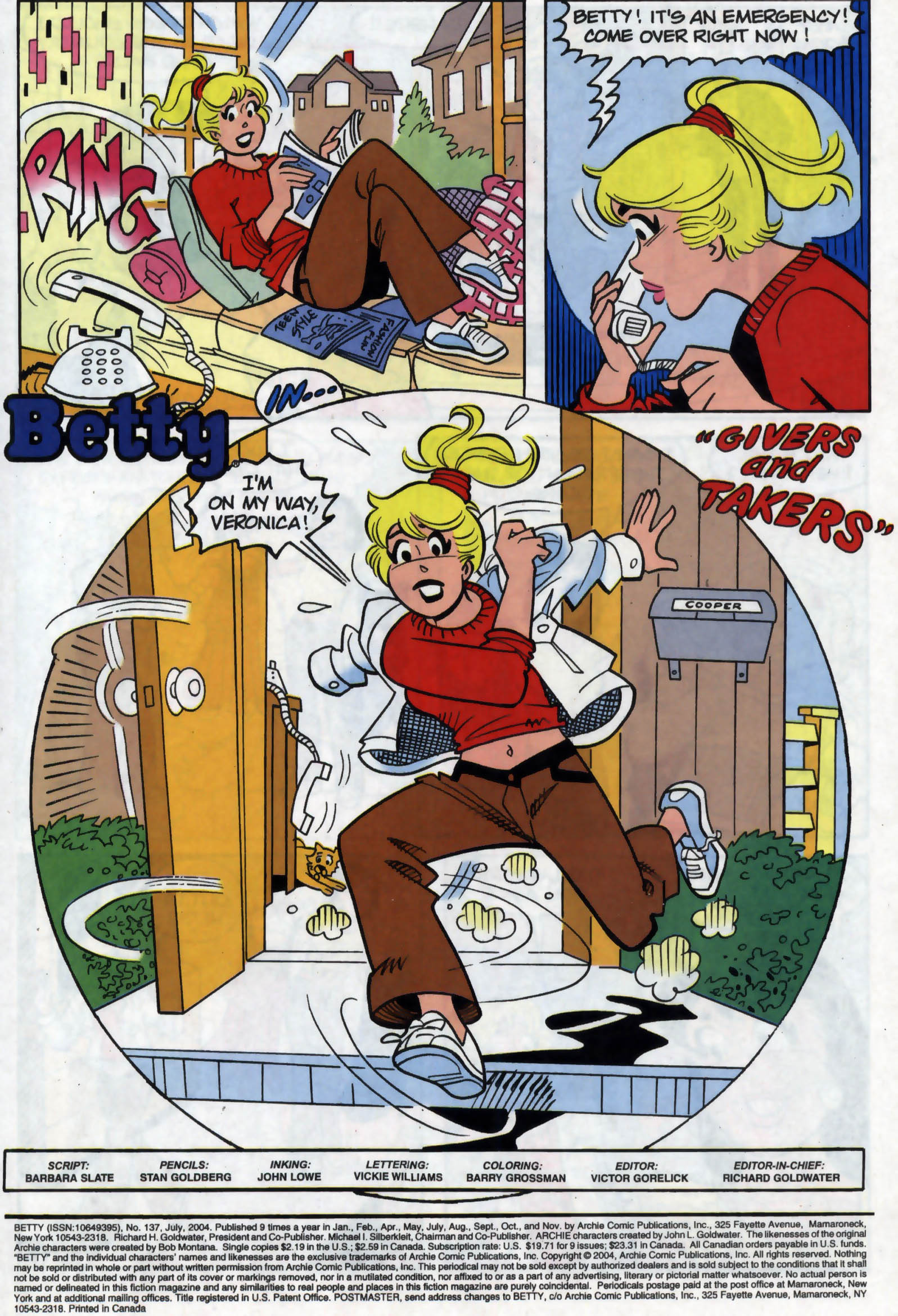Read online Betty comic -  Issue #137 - 2