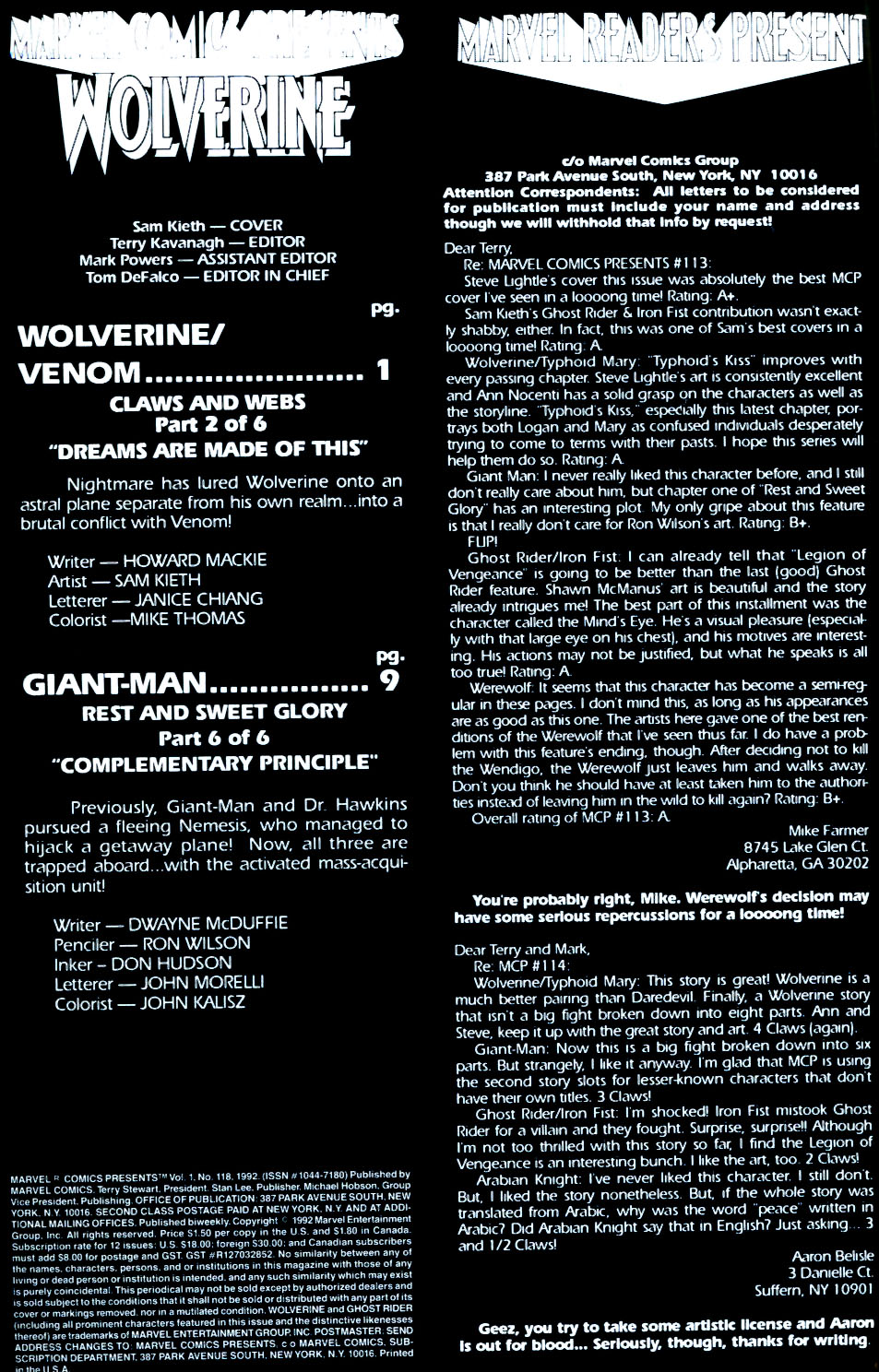 Read online Marvel Comics Presents (1988) comic -  Issue #118 - 20