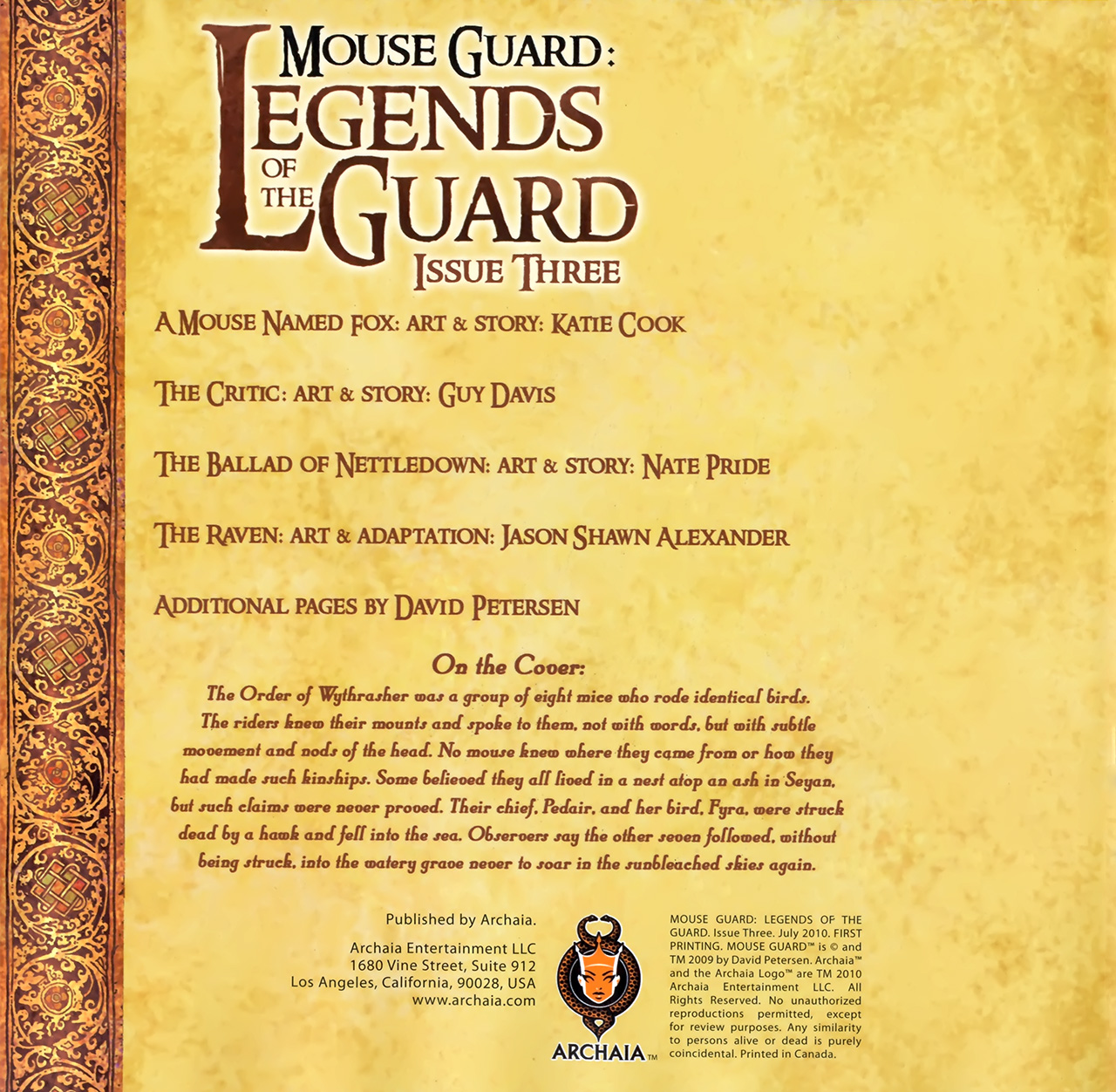 Read online Mouse Guard: Legends of the Guard comic -  Issue #3 - 2