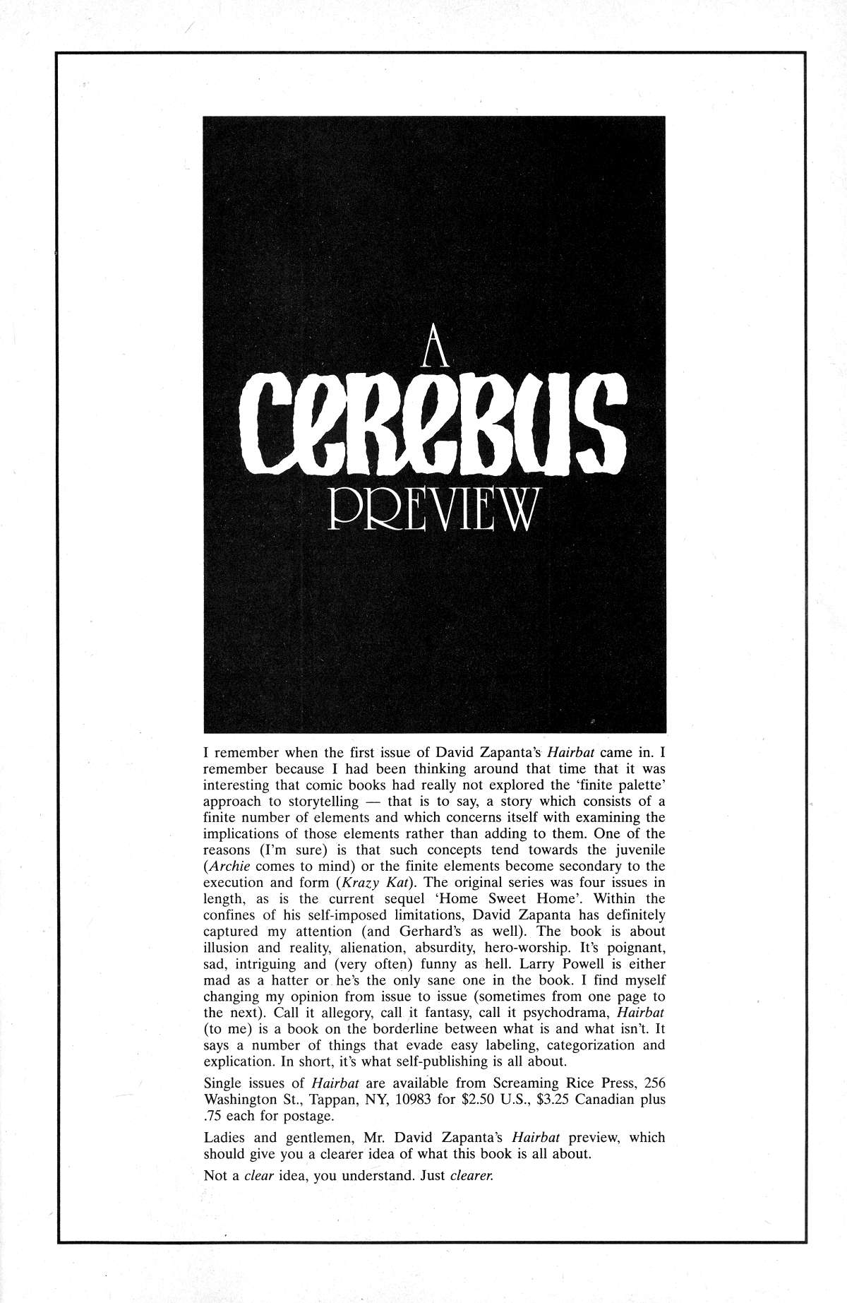 Cerebus Issue #188 #187 - English 33