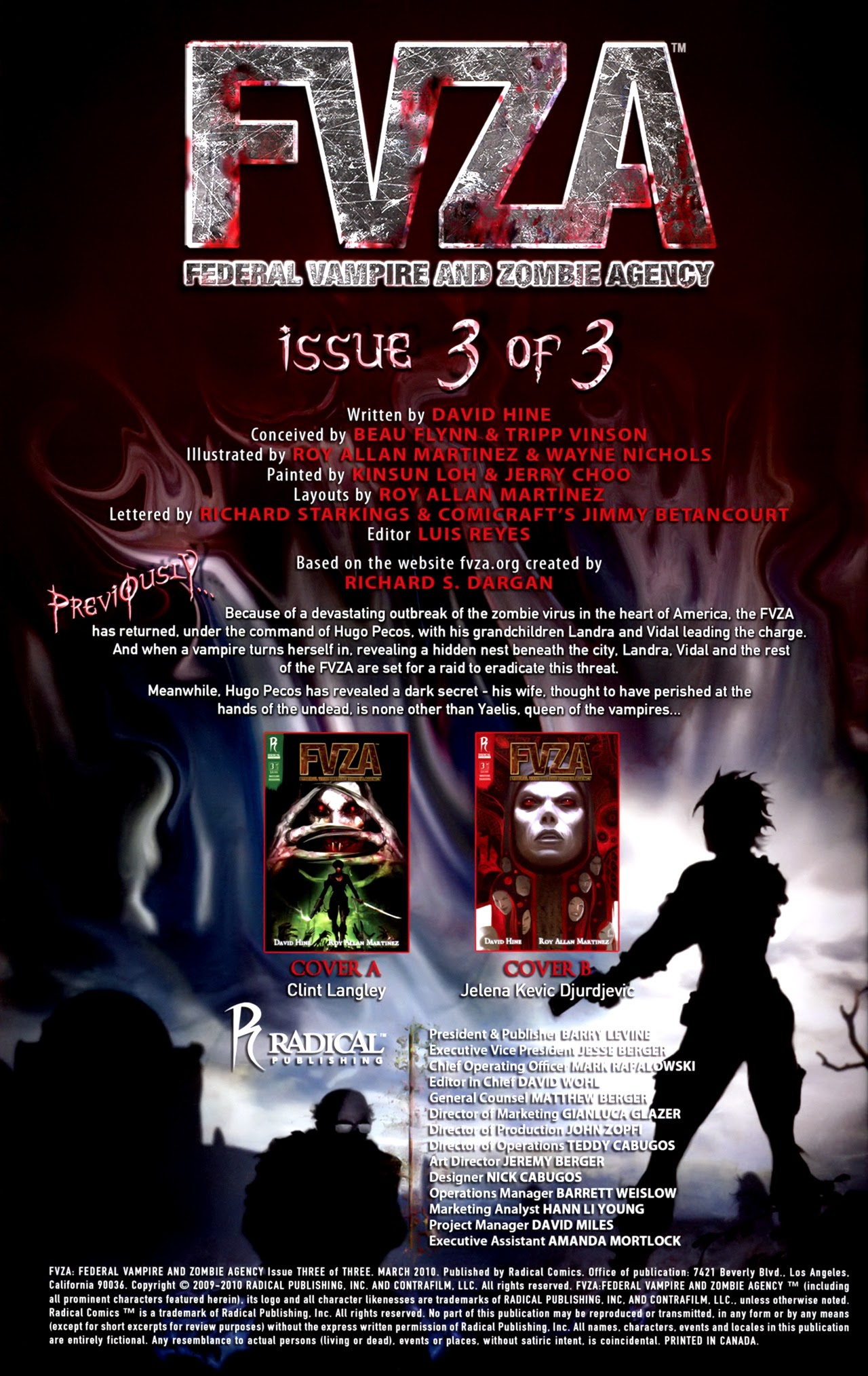 Read online FVZA: Federal Vampire and Zombie Agency comic -  Issue #3 - 3