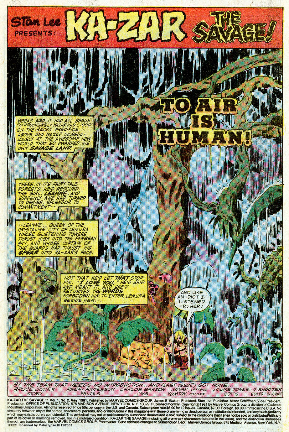 Read online Ka-Zar the Savage comic -  Issue #2 - 2