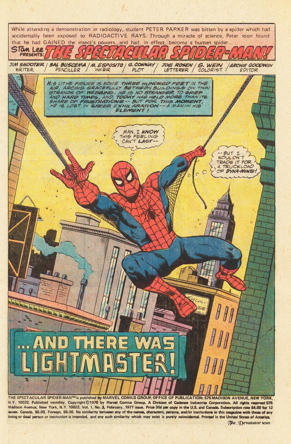 Read online The Spectacular Spider-Man (1976) comic -  Issue #3 - 2