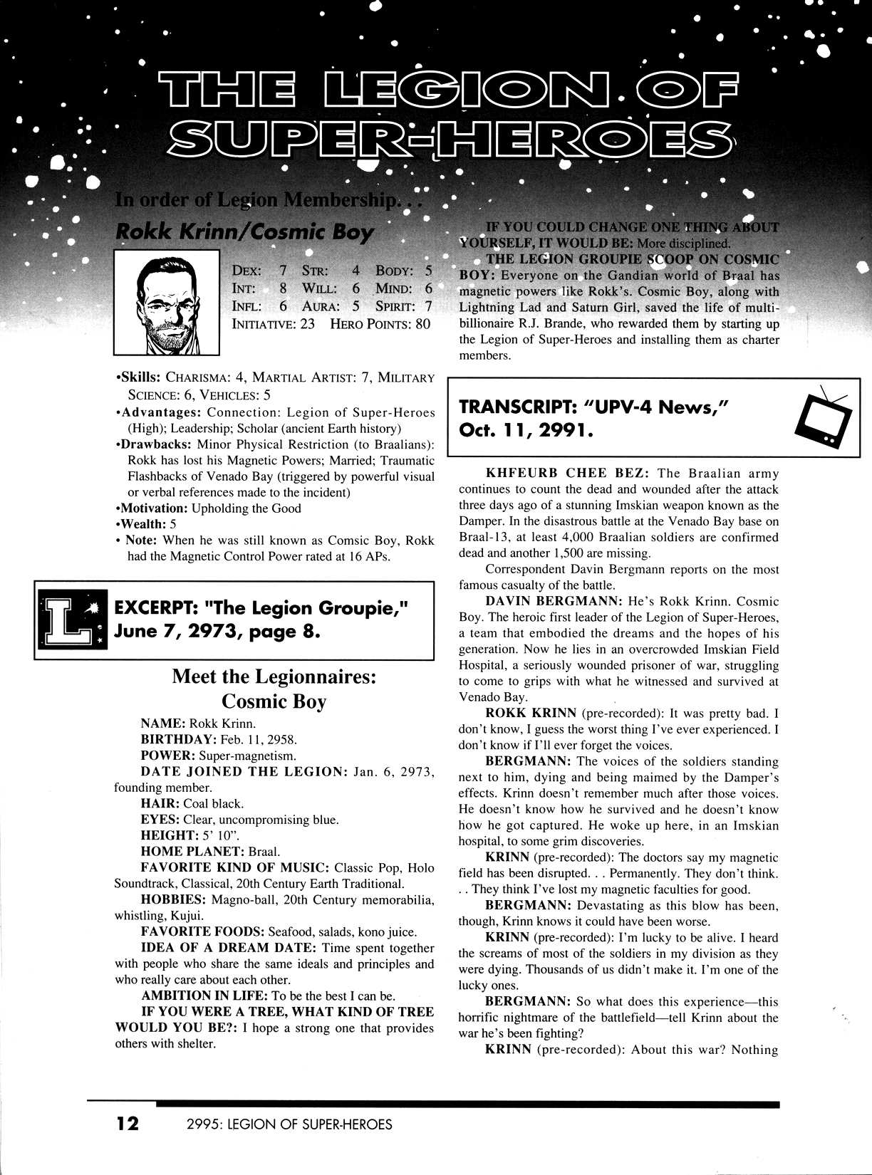 Read online 2995: The Legion of Super-Heroes Sourcebook comic -  Issue # TPB - 13