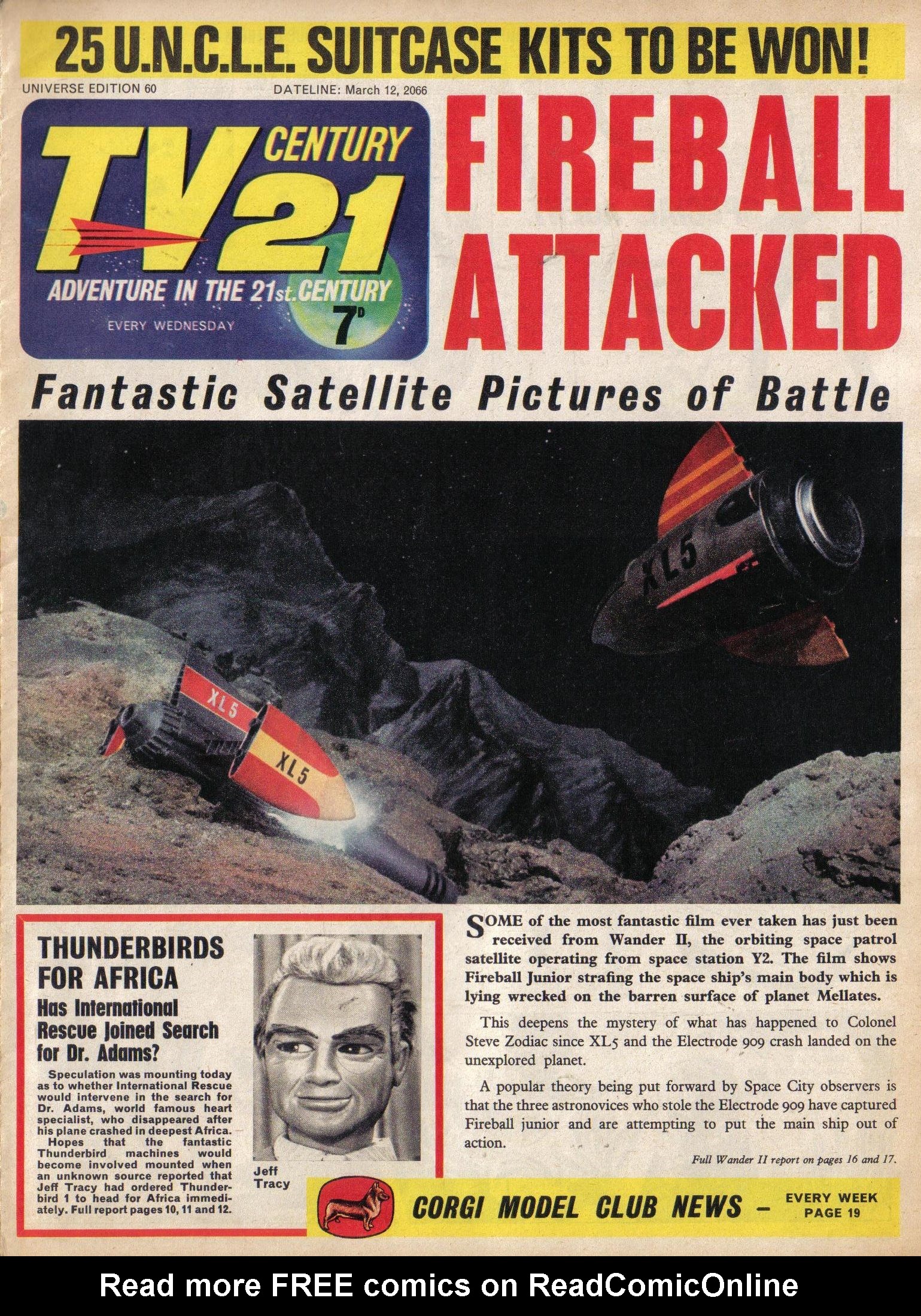 Read online TV Century 21 (TV 21) comic -  Issue #60 - 1