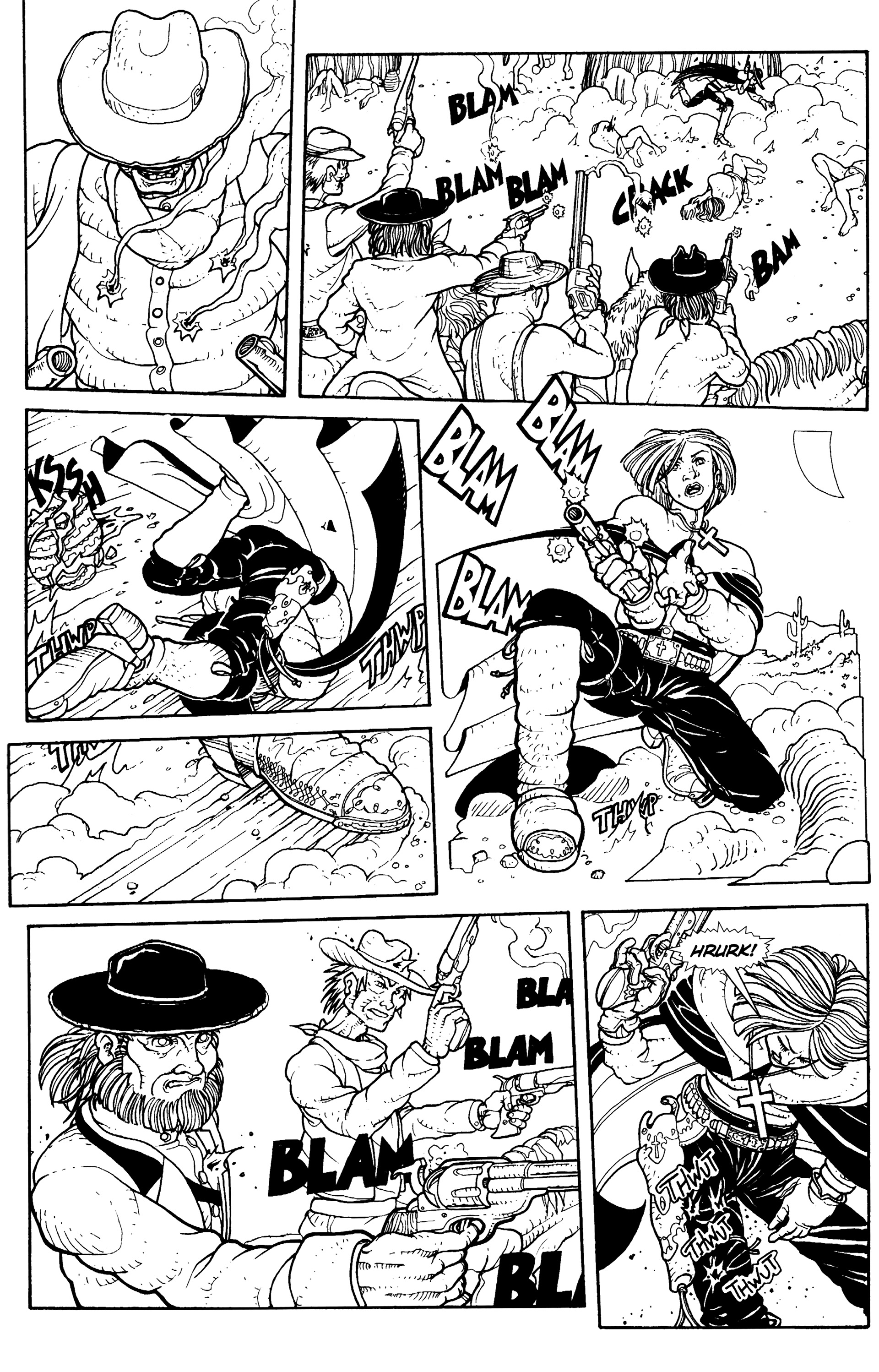 Read online Warrior Nun: Black & White comic -  Issue #12 - 16