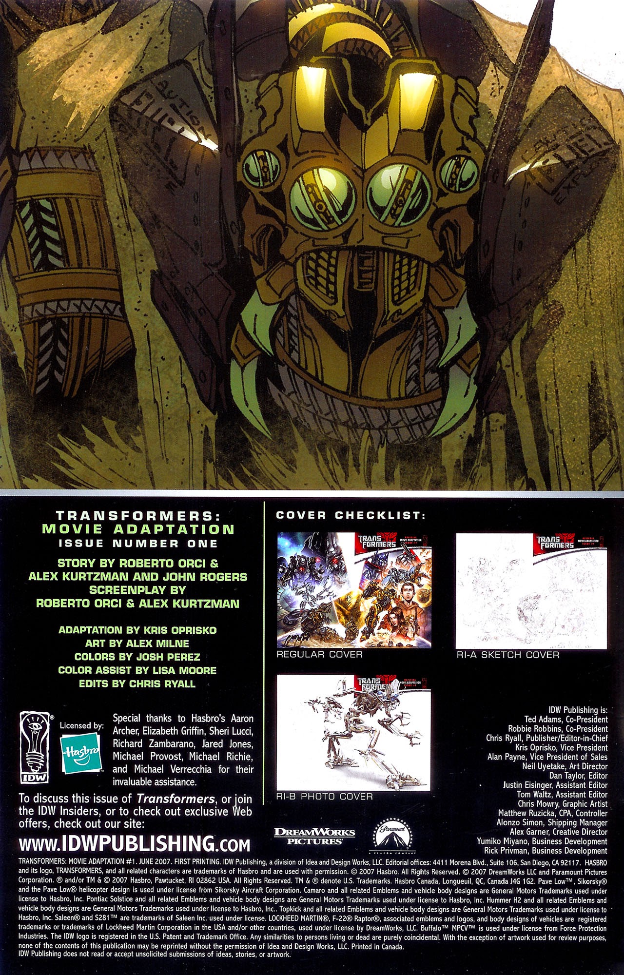 Read online Transformers: The Movie Adaptation comic -  Issue #1 - 2