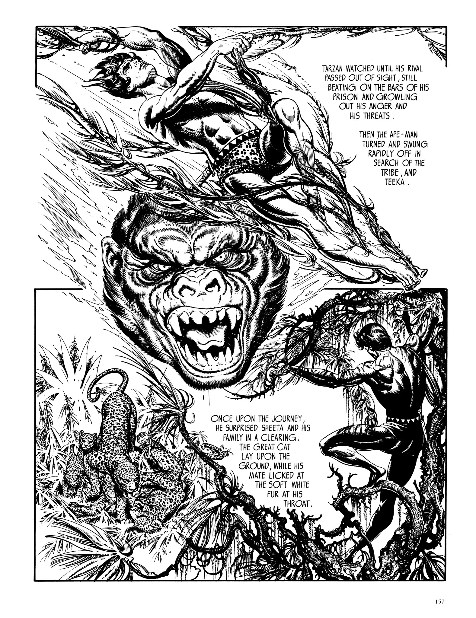 Read online Edgar Rice Burroughs' Tarzan: Burne Hogarth's Lord of the Jungle comic -  Issue # TPB - 156