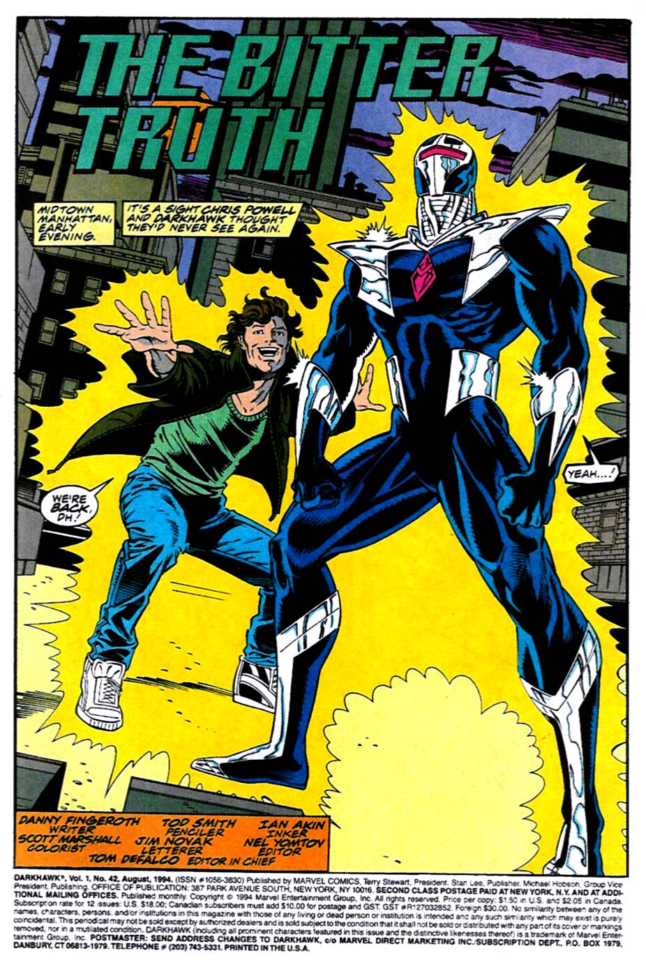 Read online Darkhawk (1991) comic -  Issue #42 - 2