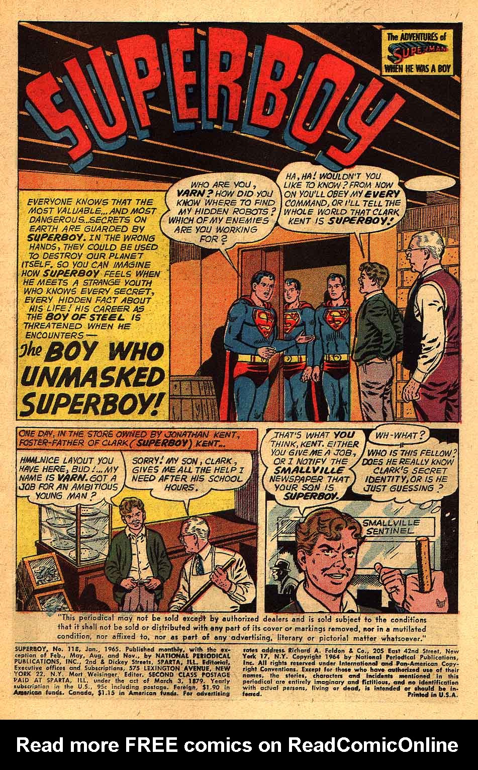 Read online Superboy (1949) comic -  Issue #118 - 2