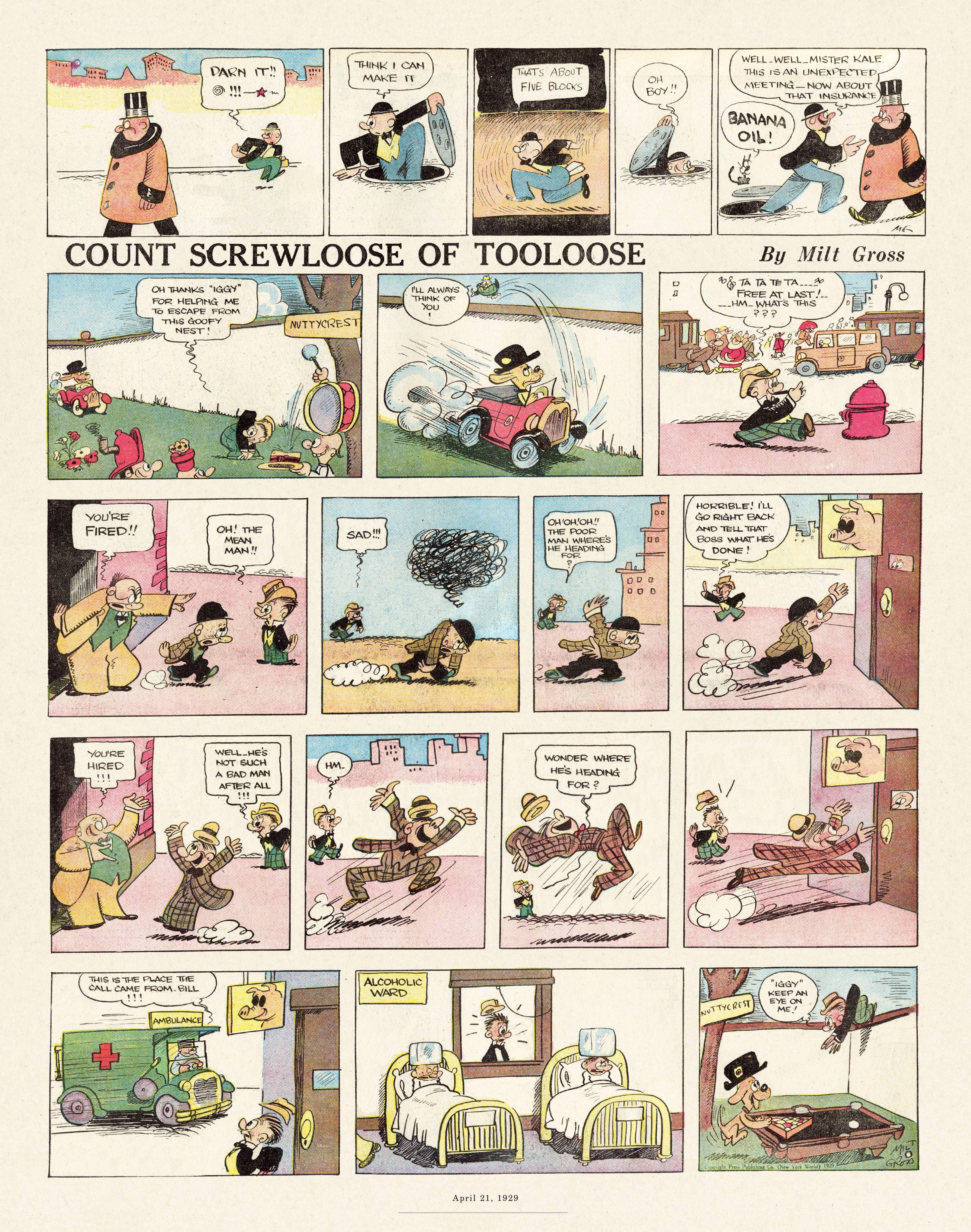 Read online Gross Exaggerations: The Meshuga Comic Strips of Milt Gross comic -  Issue # TPB - 74