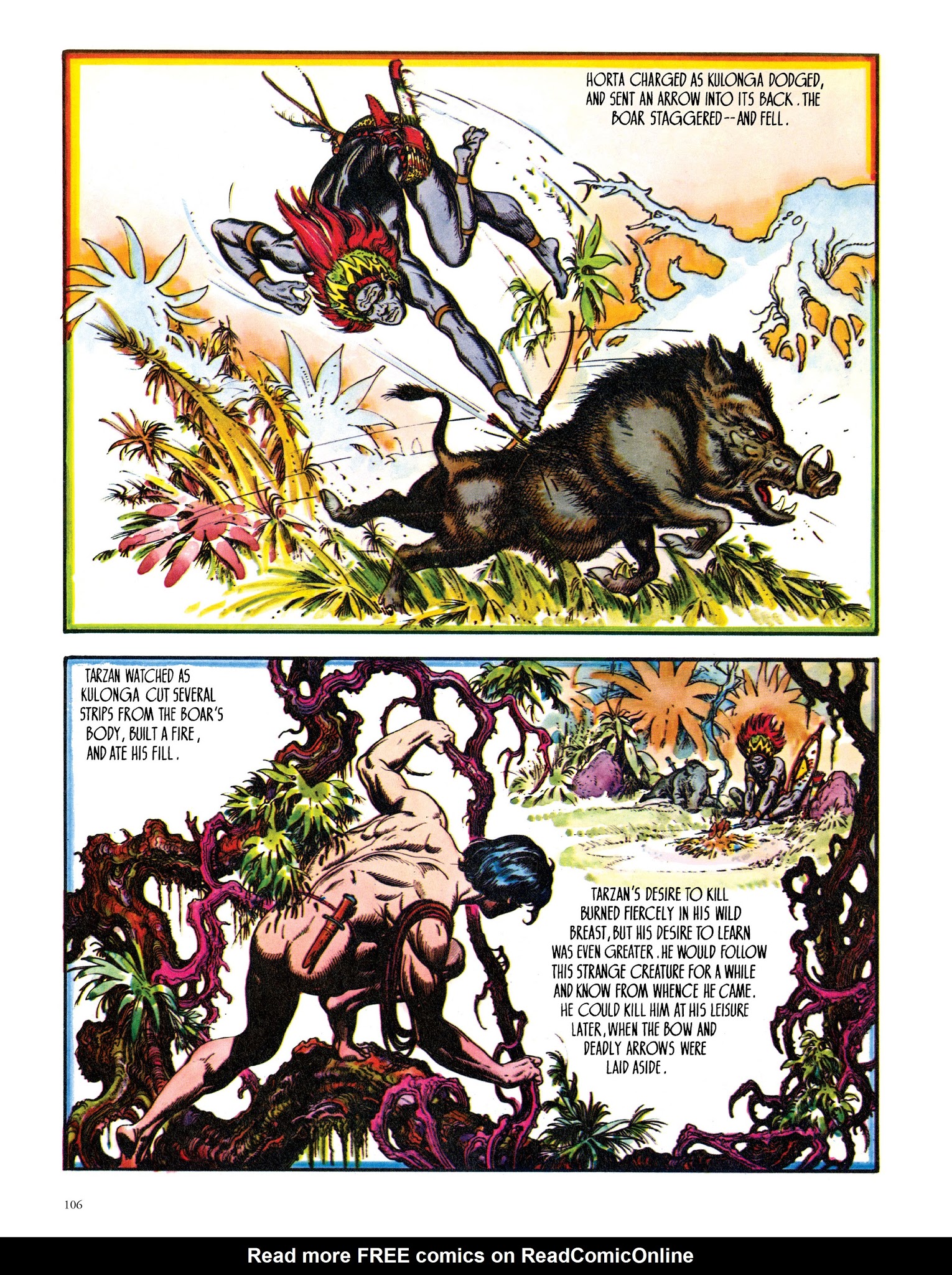 Read online Edgar Rice Burroughs' Tarzan: Burne Hogarth's Lord of the Jungle comic -  Issue # TPB - 106