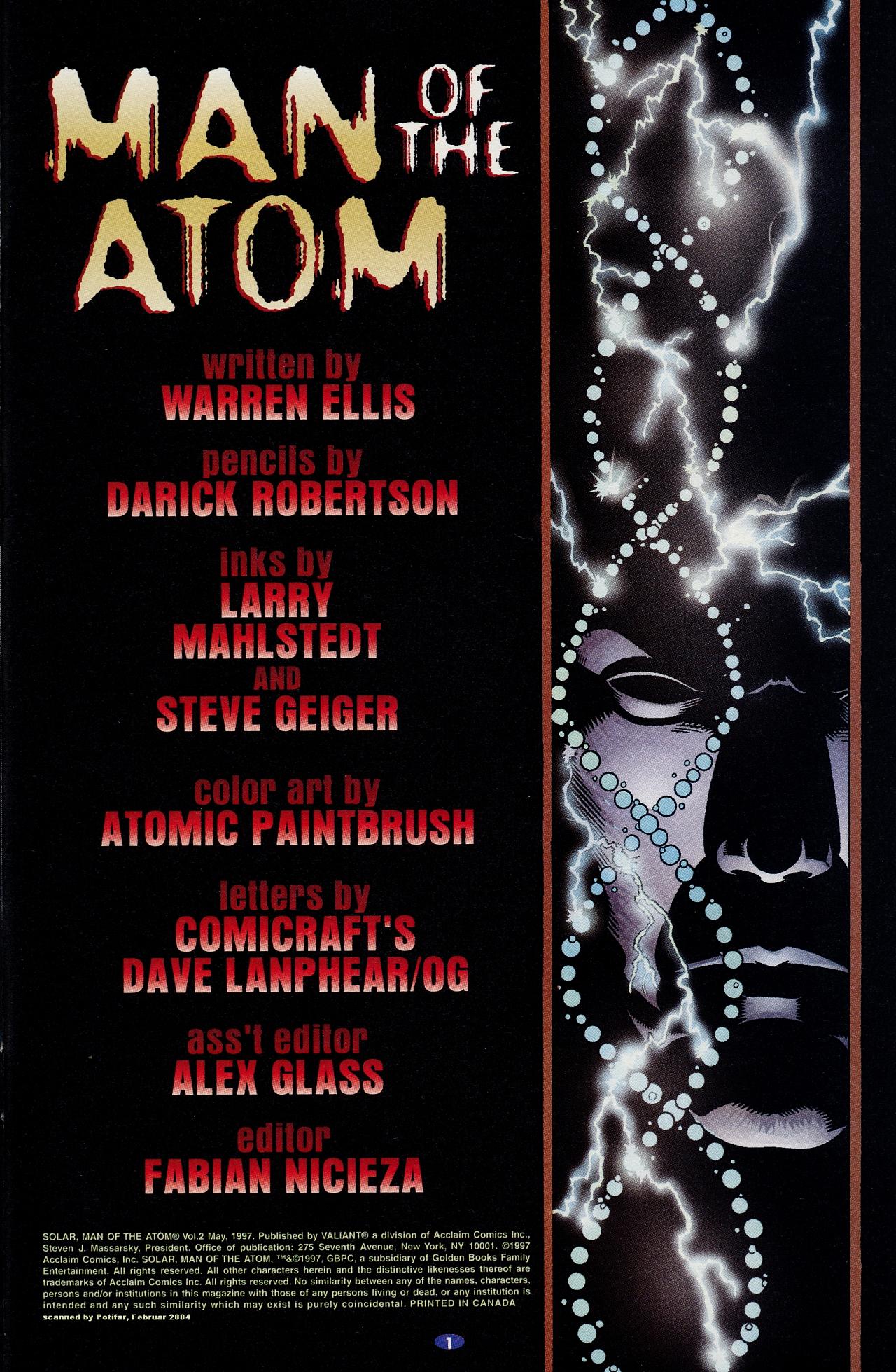 Read online Solar, Man of the Atom (1997) comic -  Issue # Full - 2