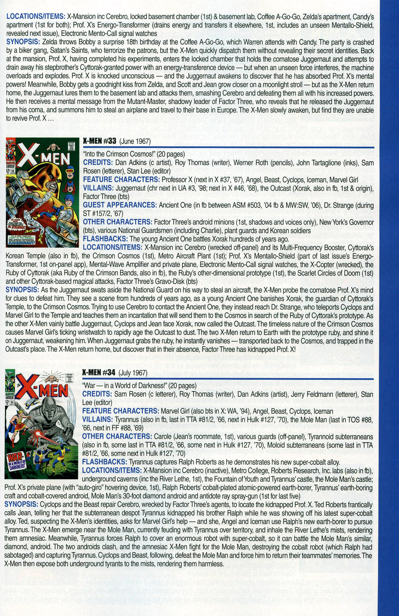 Read online Official Index to the Marvel Universe comic -  Issue #1 - 57