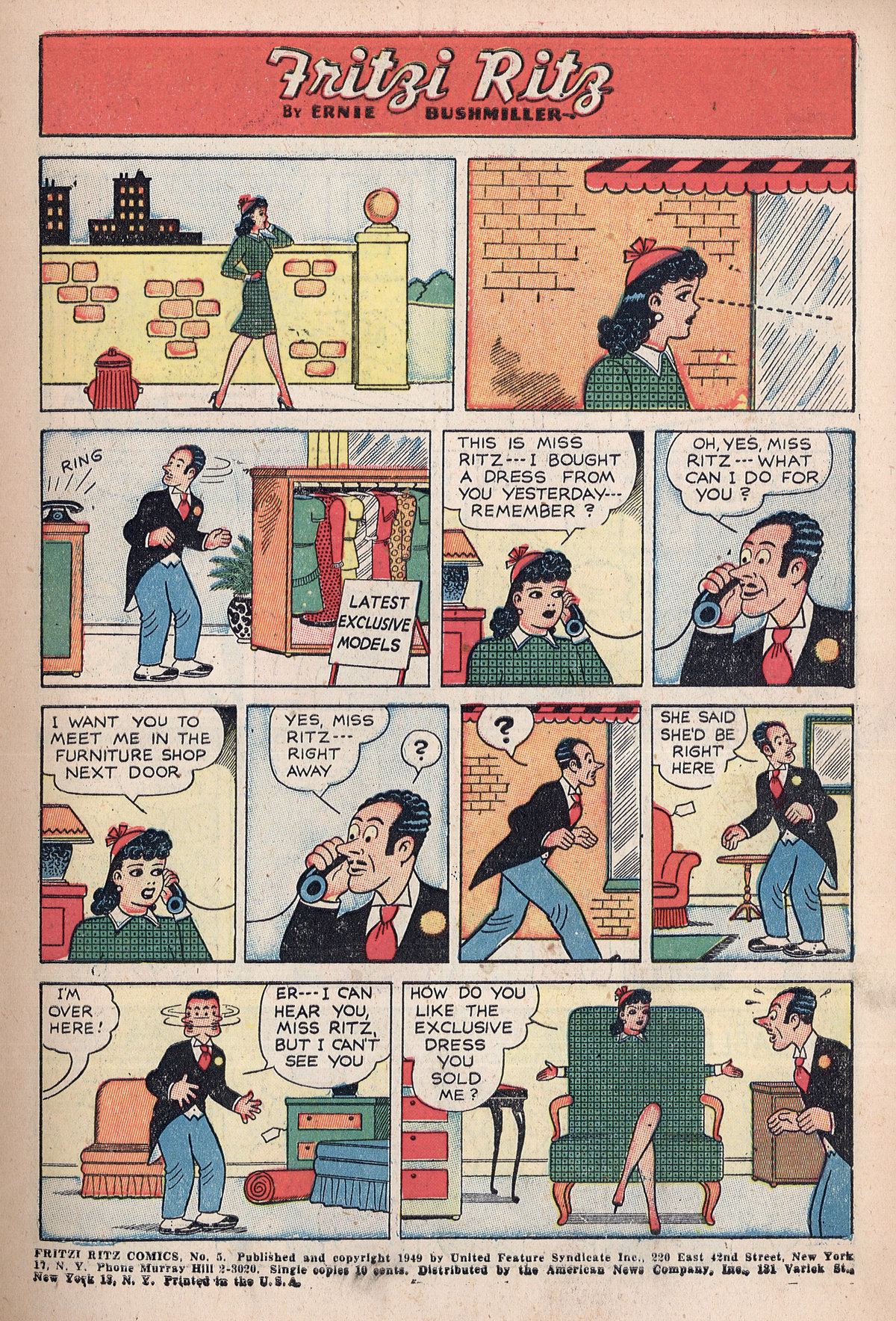 Read online Fritzi Ritz (1948) comic -  Issue #5 - 3