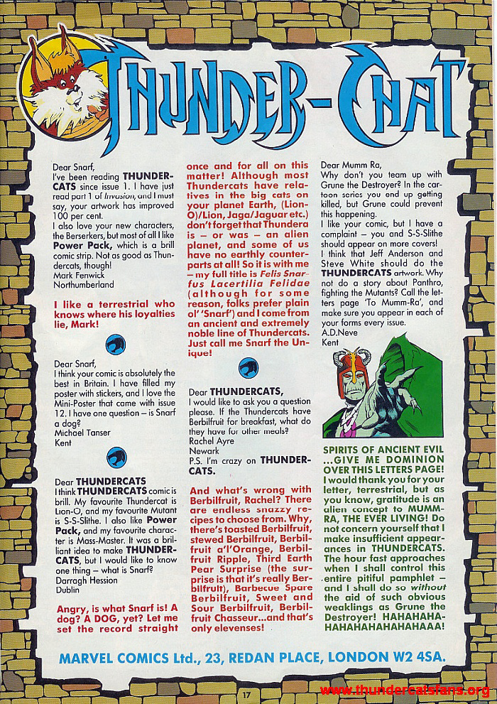 Read online ThunderCats (1987) comic -  Issue #22 - 16