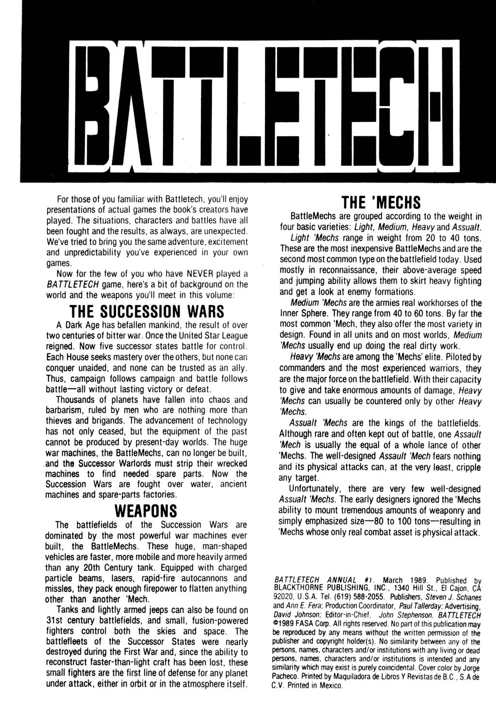 Read online Battletech Annual comic -  Issue # Full - 2