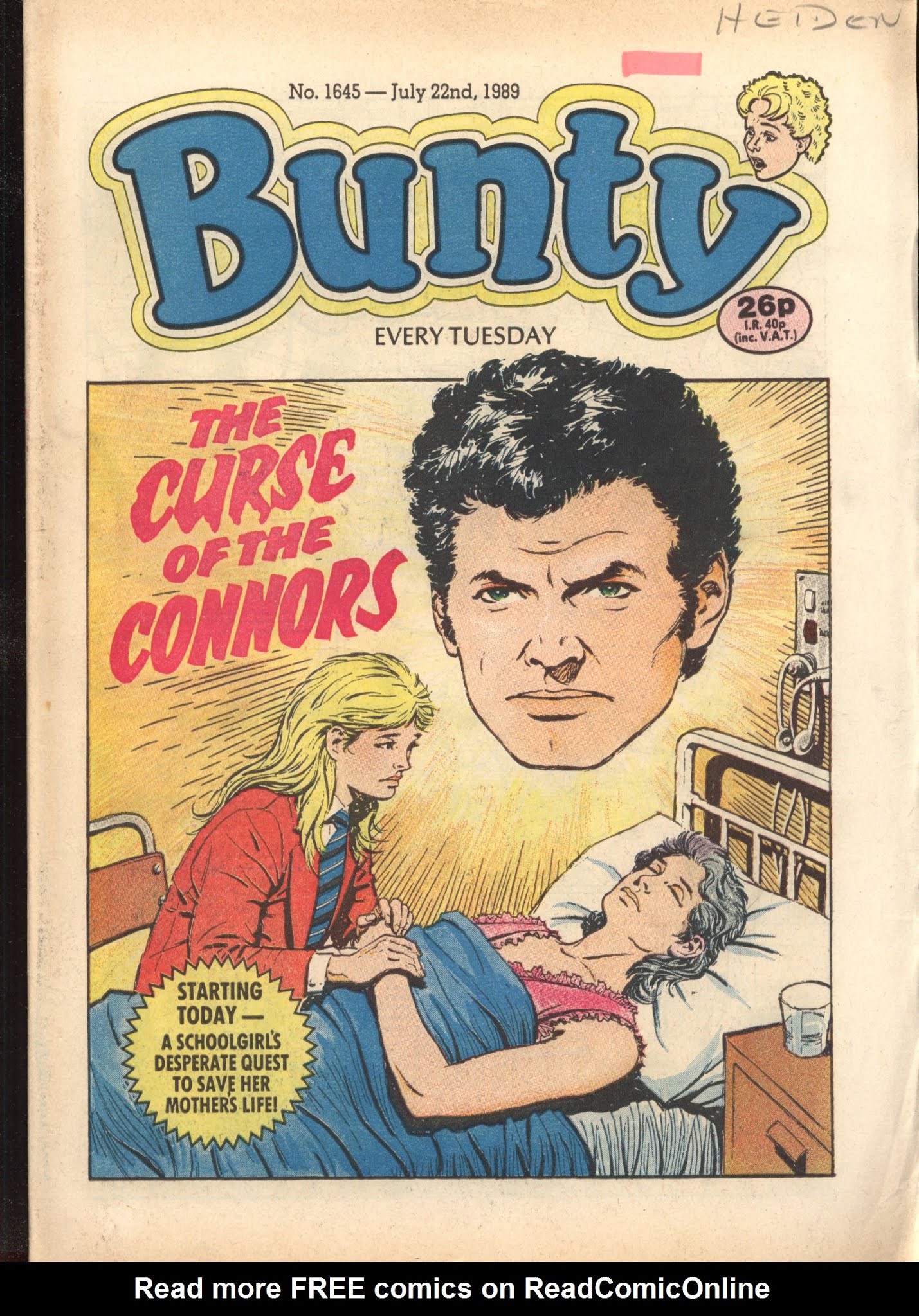 Read online Bunty comic -  Issue #1645 - 1