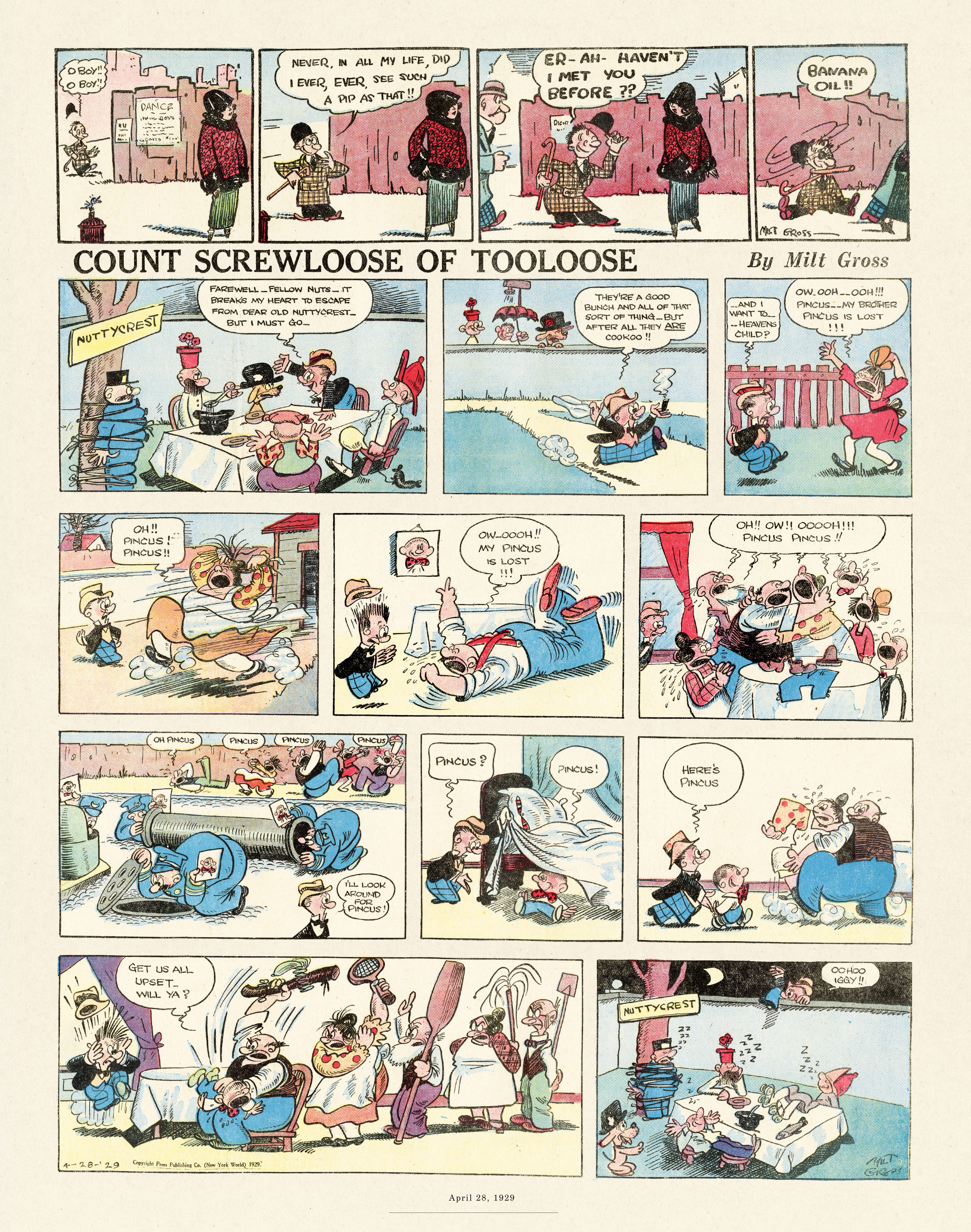 Read online Gross Exaggerations: The Meshuga Comic Strips of Milt Gross comic -  Issue # TPB - 75
