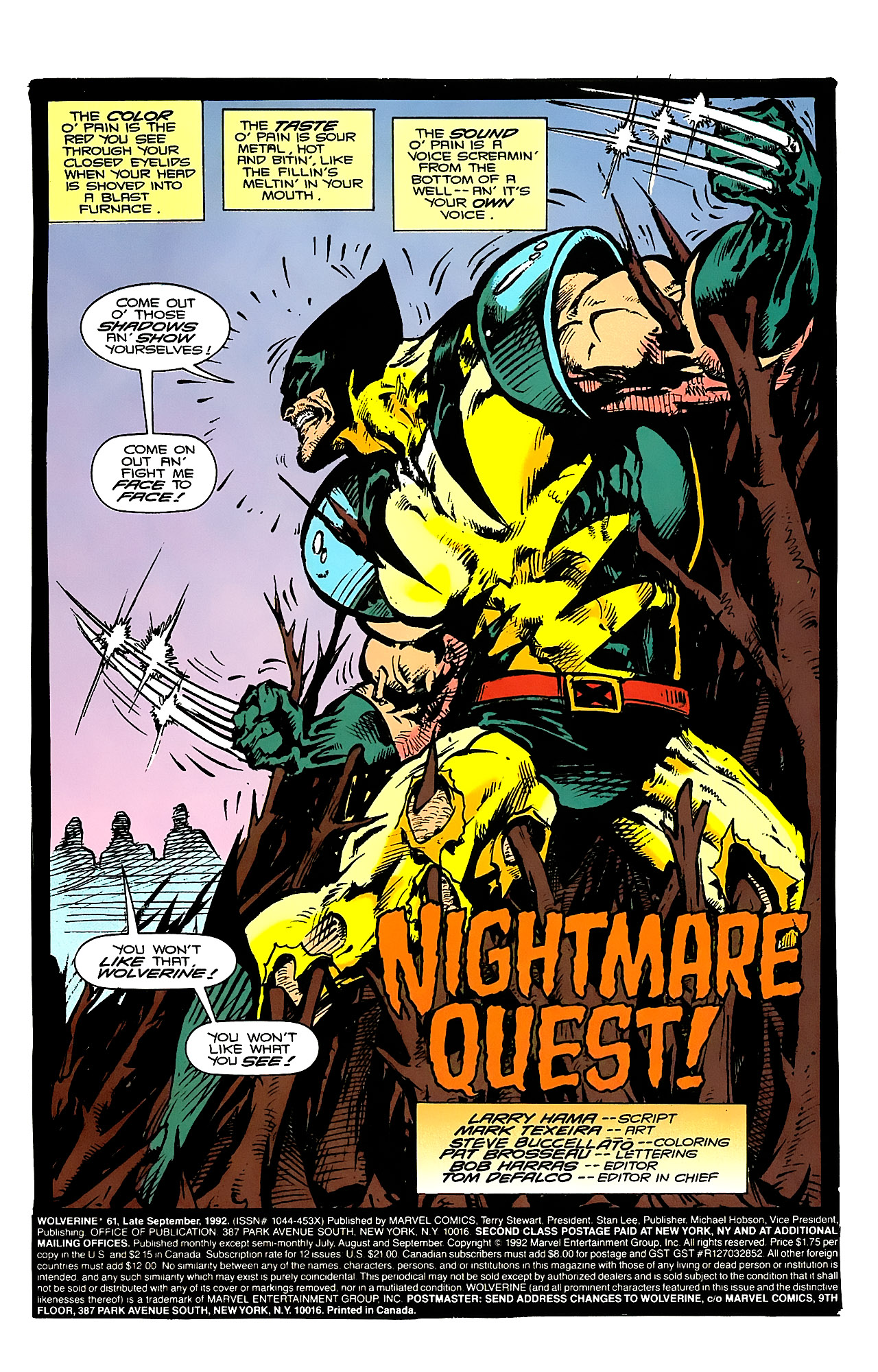 Read online Wolverine (1988) comic -  Issue #61 - 2