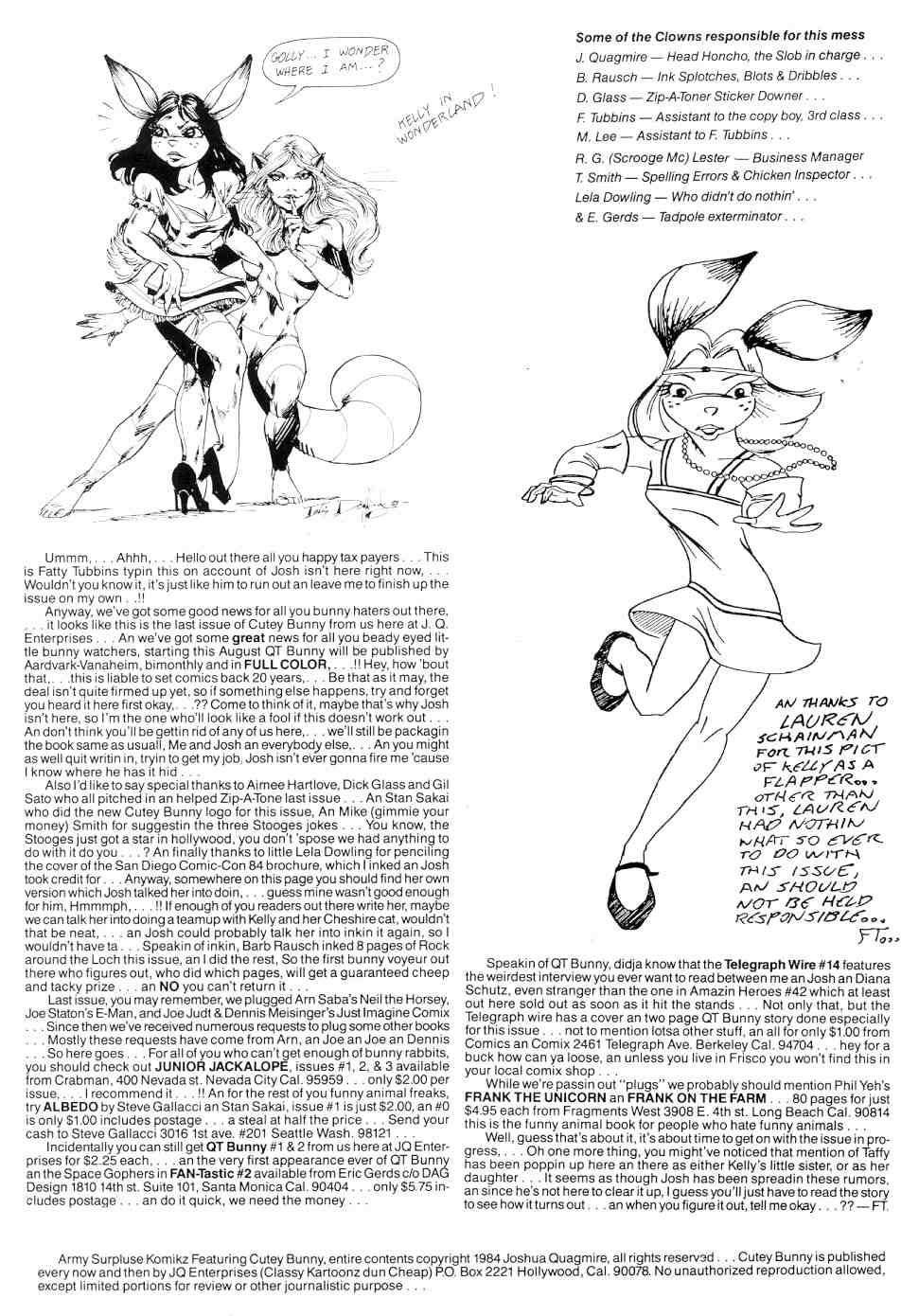 Read online Army  Surplus Komikz Featuring: Cutey Bunny comic -  Issue #3 - 2