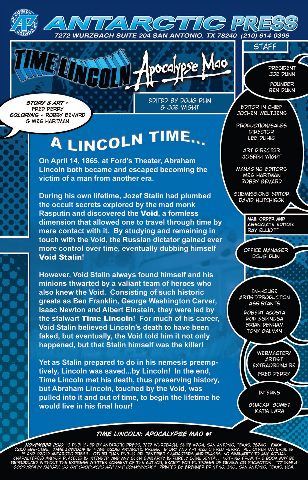 Read online Time Lincoln: Apocalypse Mao comic -  Issue # Full - 2