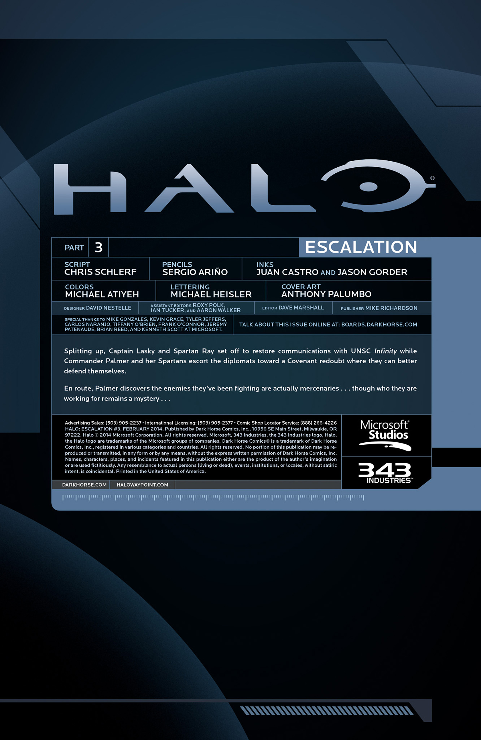 Read online Halo: Escalation comic -  Issue #3 - 2