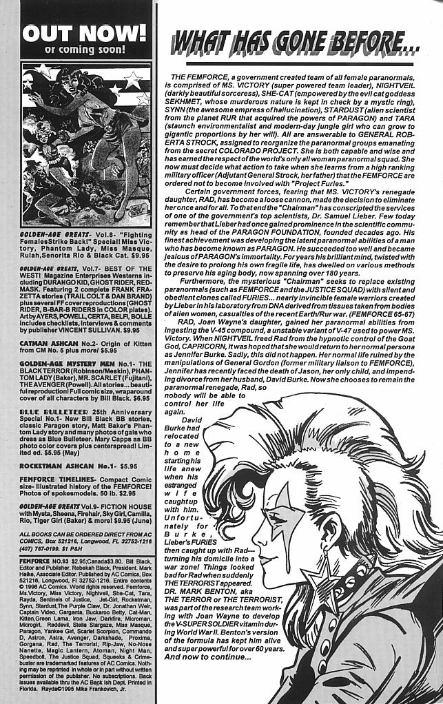 Read online Femforce comic -  Issue #93 - 2