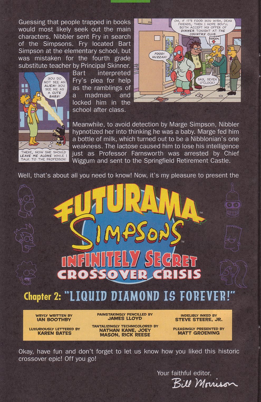 Read online The Futurama/Simpsons Infinitely Secret Crossover Crisis comic -  Issue #2 - 3