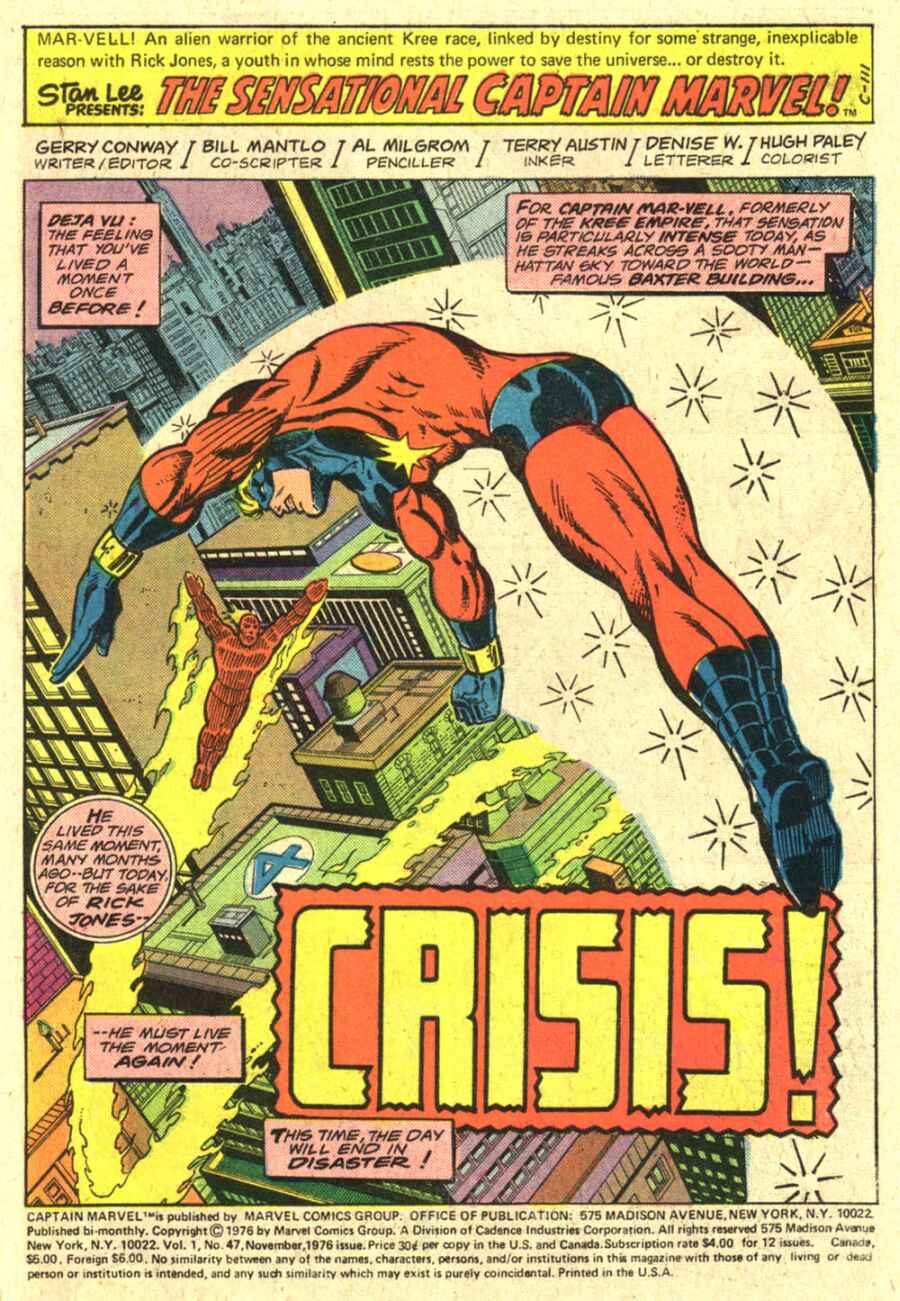 Read online Captain Marvel (1968) comic -  Issue #47 - 2