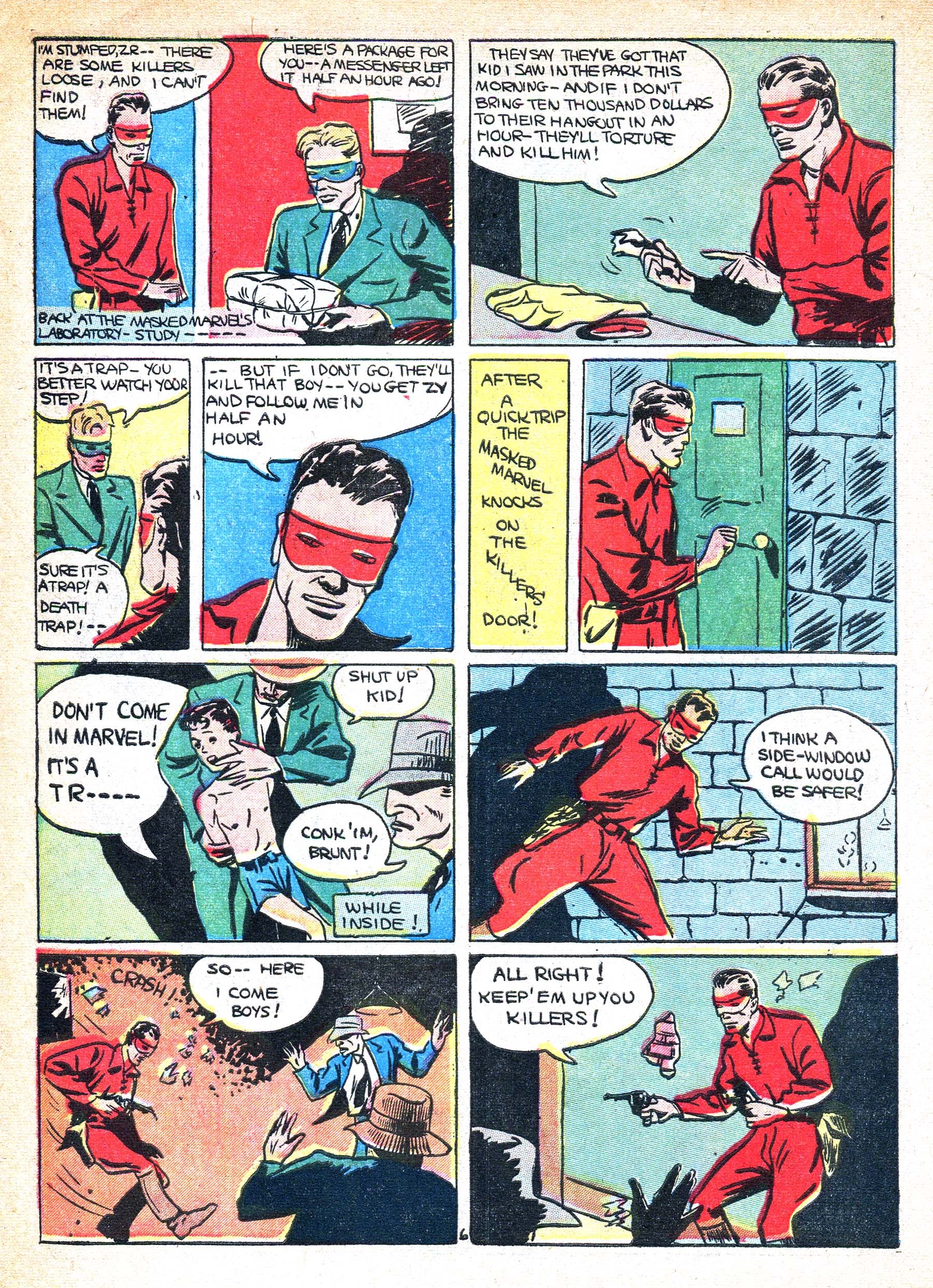 Read online Masked Marvel comic -  Issue #1 - 8