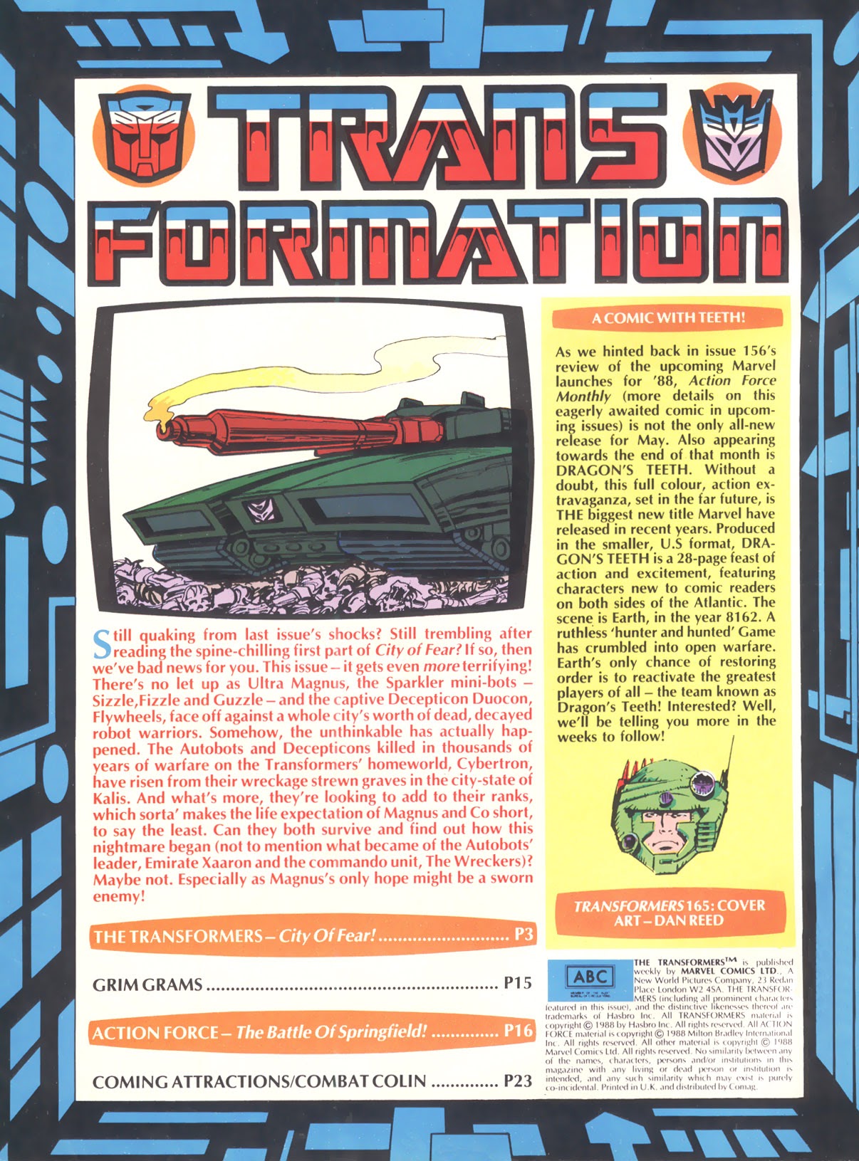 Read online The Transformers (UK) comic -  Issue #165 - 2