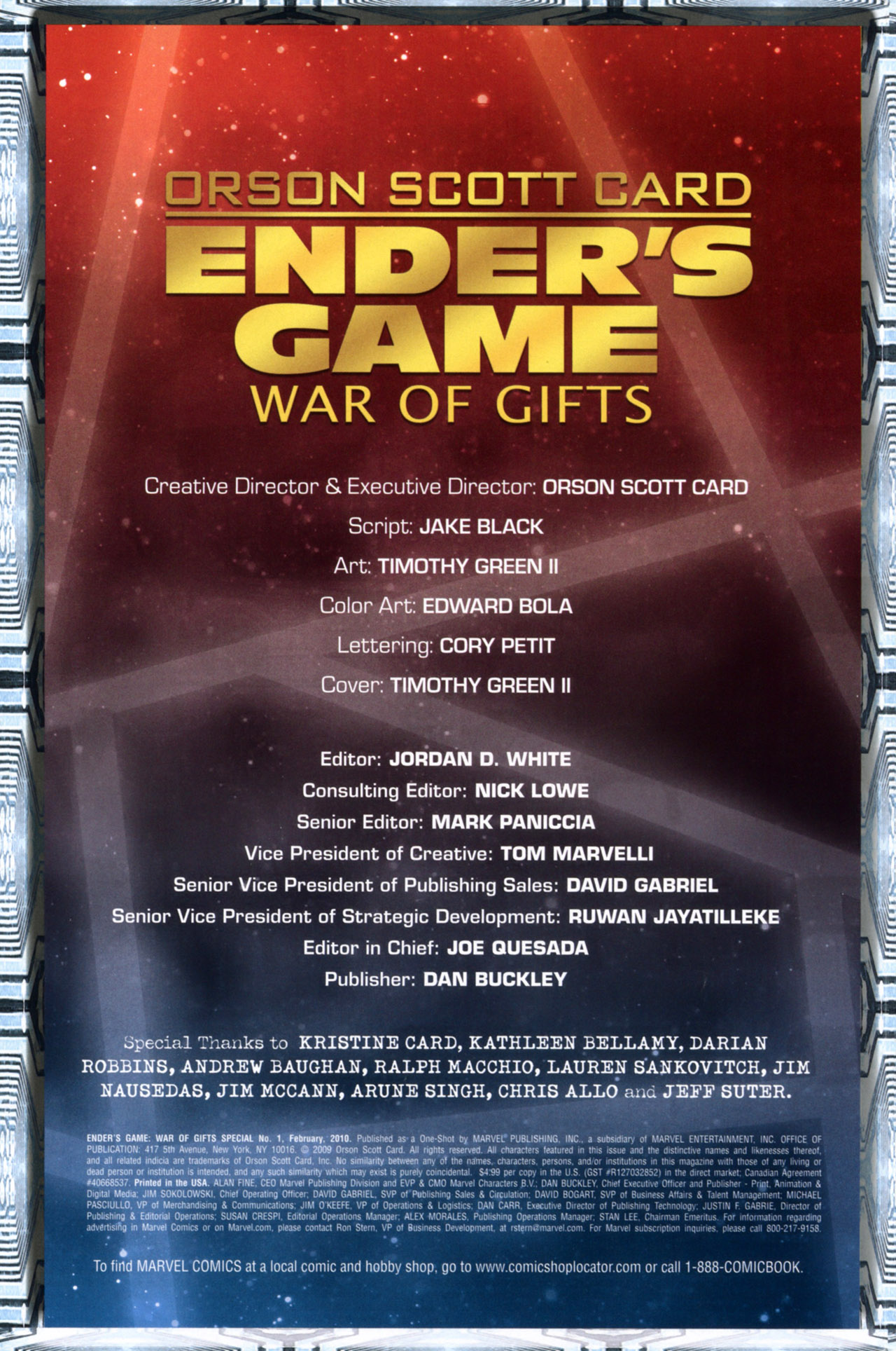 Read online Ender's Game: War of Gifts comic -  Issue # Full - 2