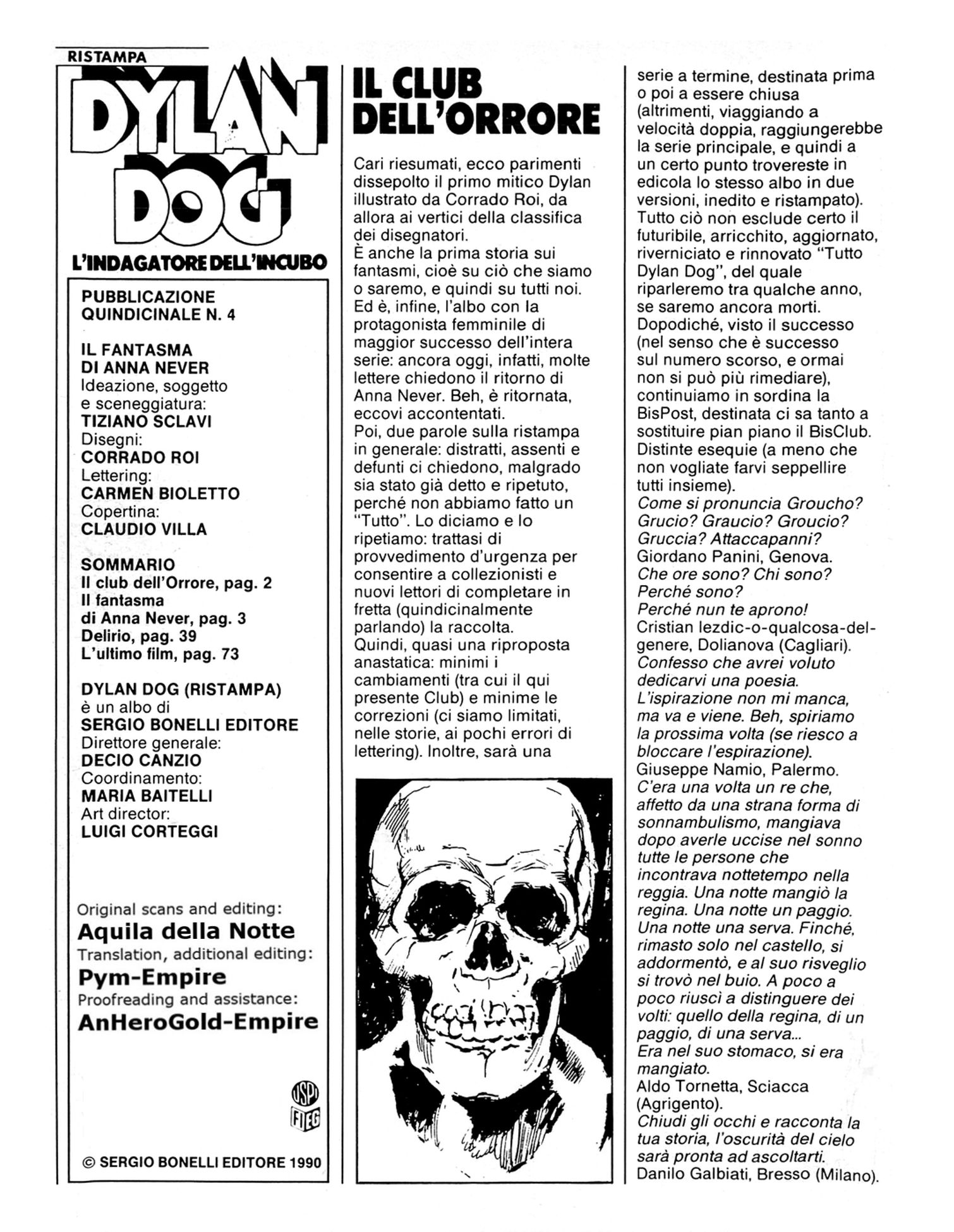 Read online Dylan Dog (1986) comic -  Issue #4 - 2