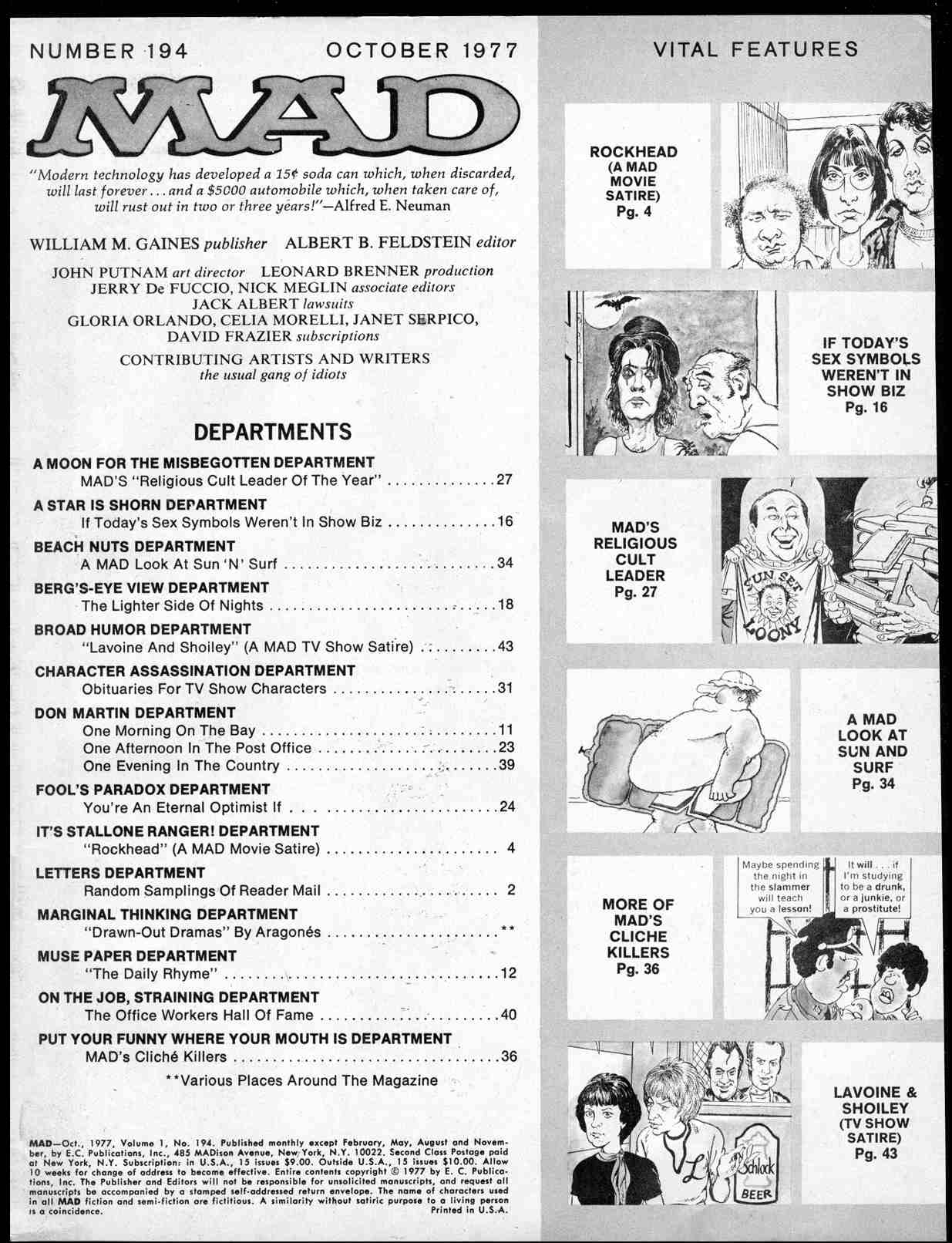 Read online MAD comic -  Issue #194 - 3