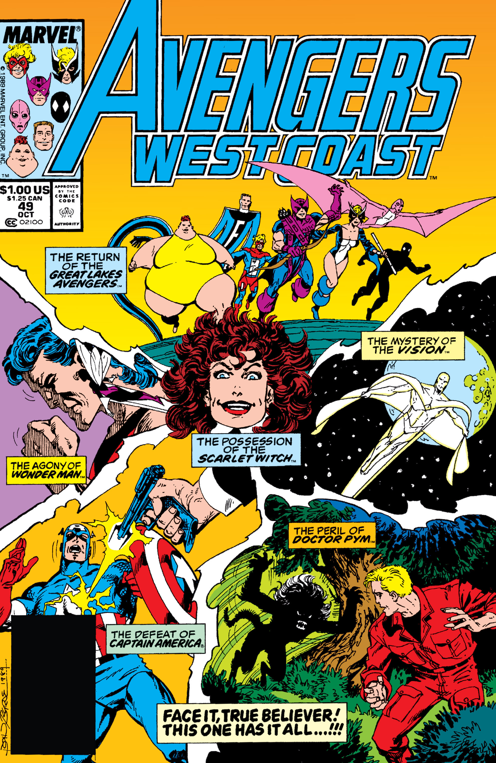 Read online Avengers West Coast (1989) comic -  Issue #49 - 1