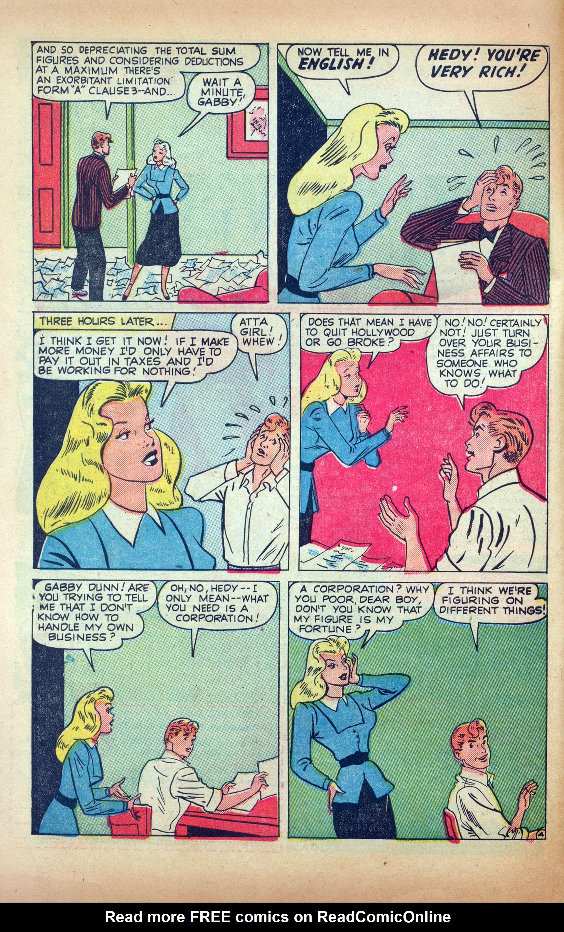 Read online Hedy Of Hollywood Comics comic -  Issue #42 - 30