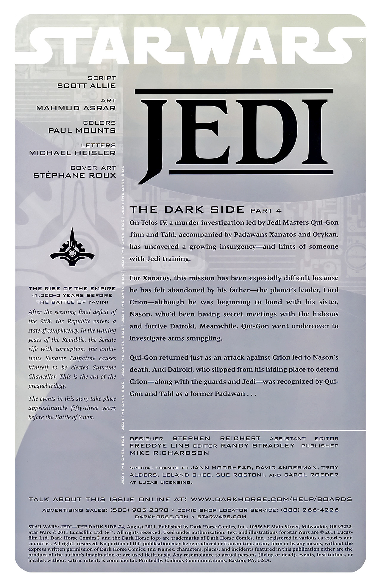 Read online Star Wars: Jedi - The Dark Side comic -  Issue #4 - 2