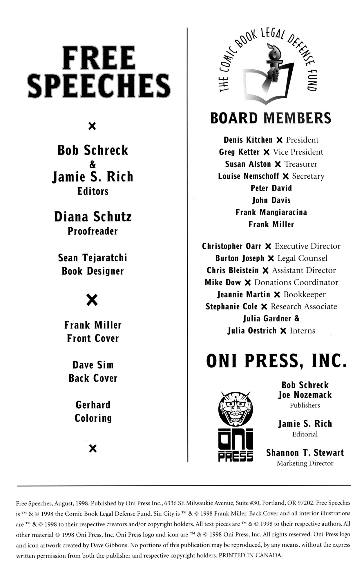 Read online Free Speeches comic -  Issue # Full - 2