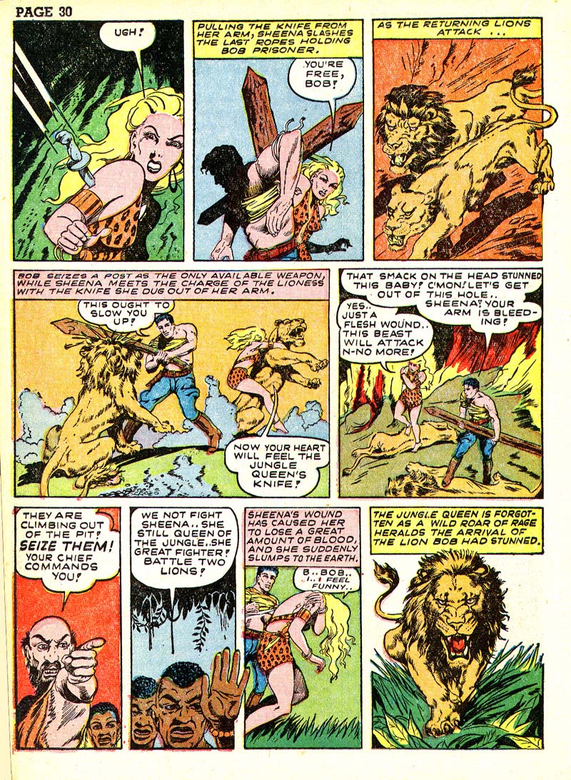 Read online Sheena, Queen of the Jungle (1942) comic -  Issue #3 - 33