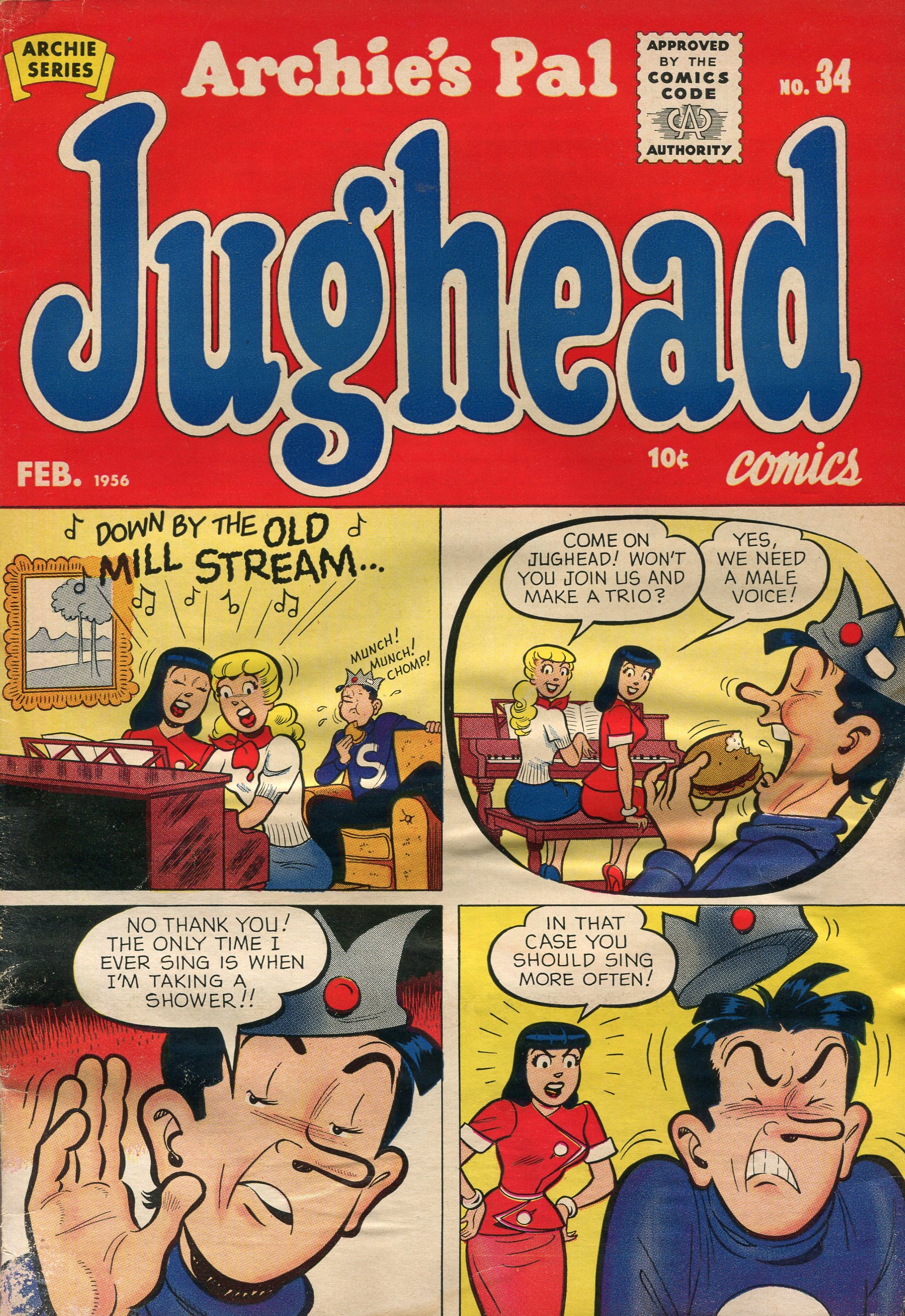Read online Archie's Pal Jughead comic -  Issue #34 - 1