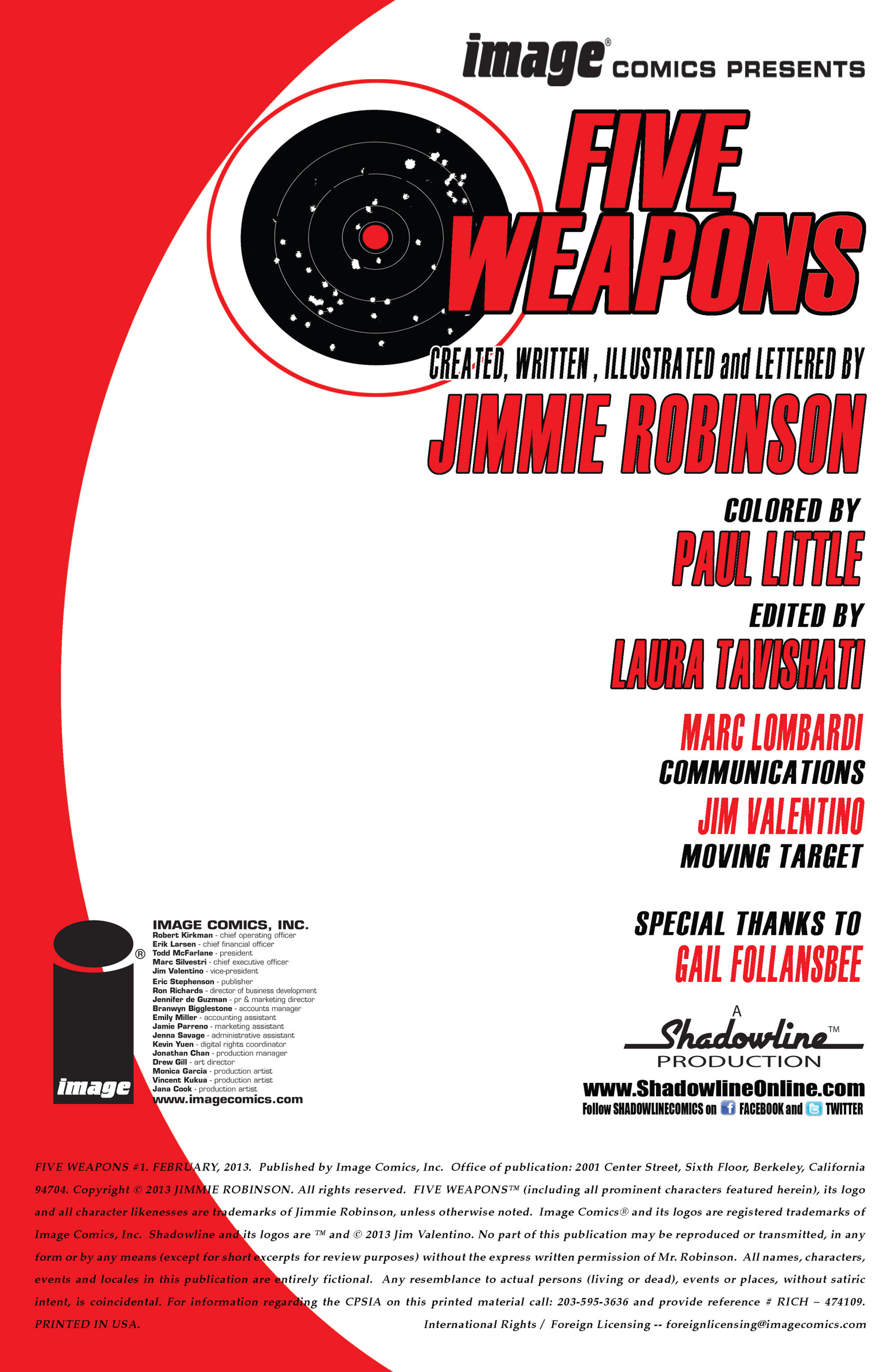 Read online Five Weapons comic -  Issue #1 - 2