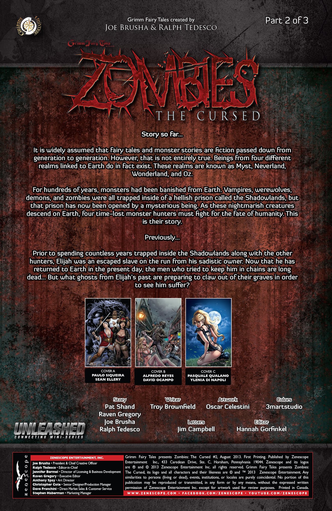 Read online Grimm Fairy Tales presents Zombies: The Cursed comic -  Issue #2 - 2