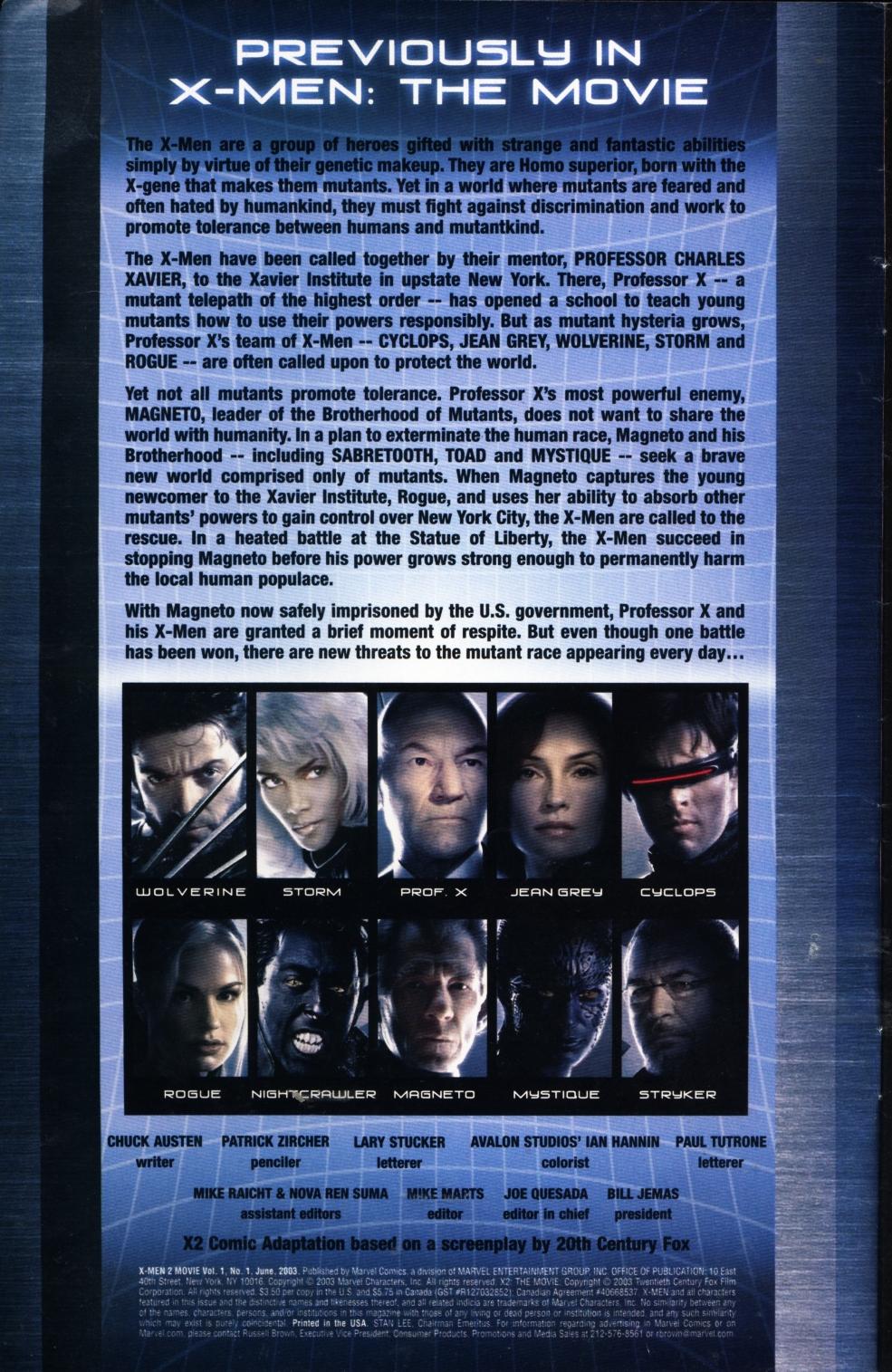 Read online X-Men 2 Movie comic -  Issue # Full - 2