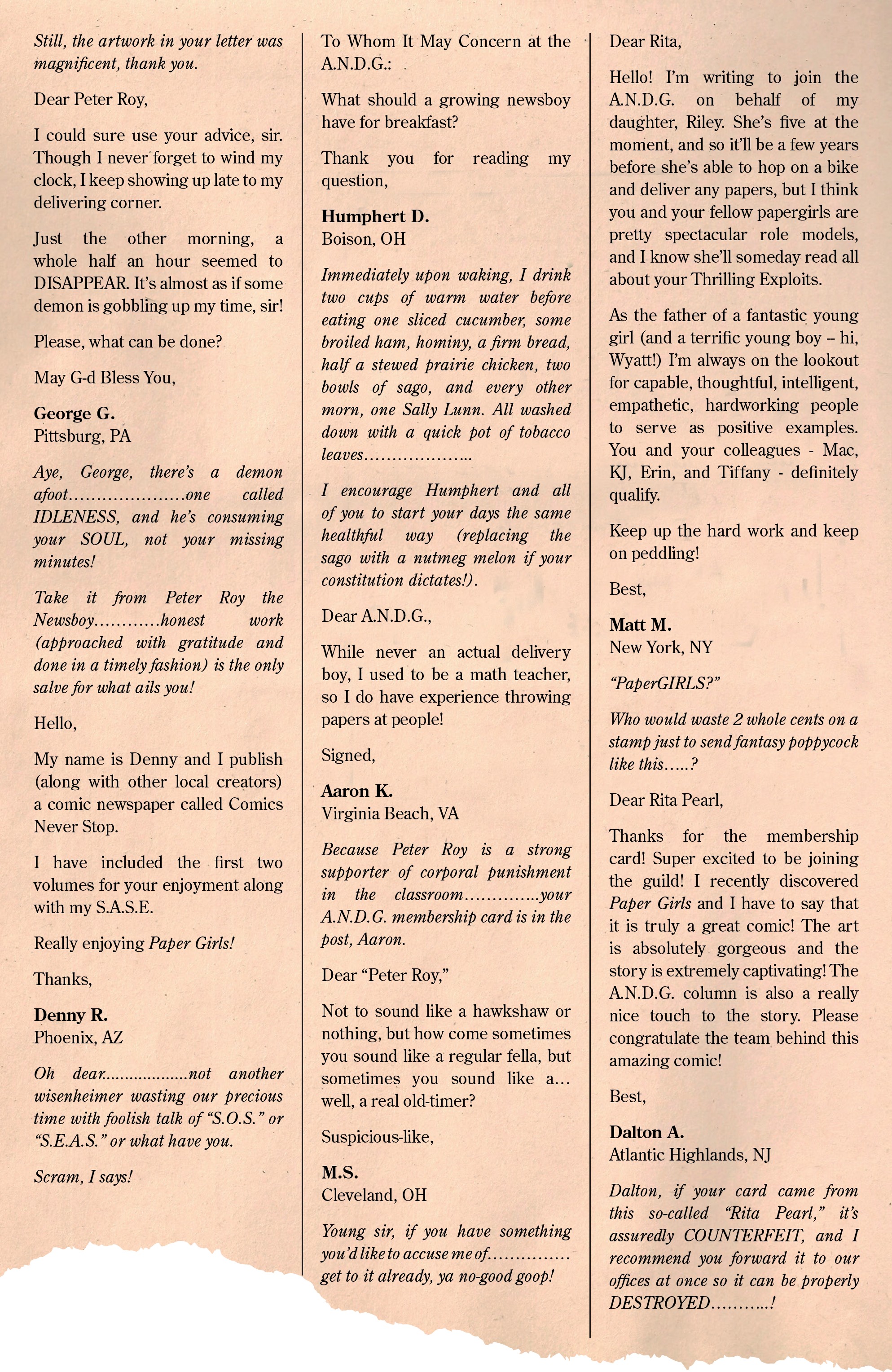 Read online Paper Girls comic -  Issue #28 - 29