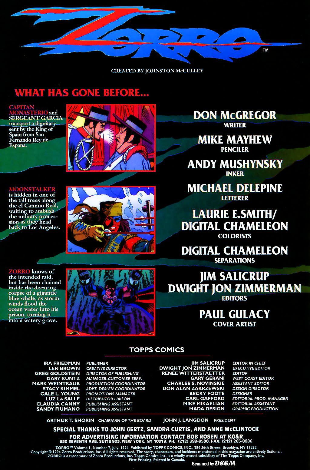 Read online Zorro (1993) comic -  Issue #7 - 2