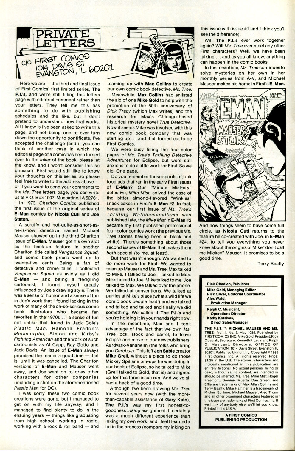Read online The P.I.'s: Michael Mauser and Ms. Tree comic -  Issue #3 - 2