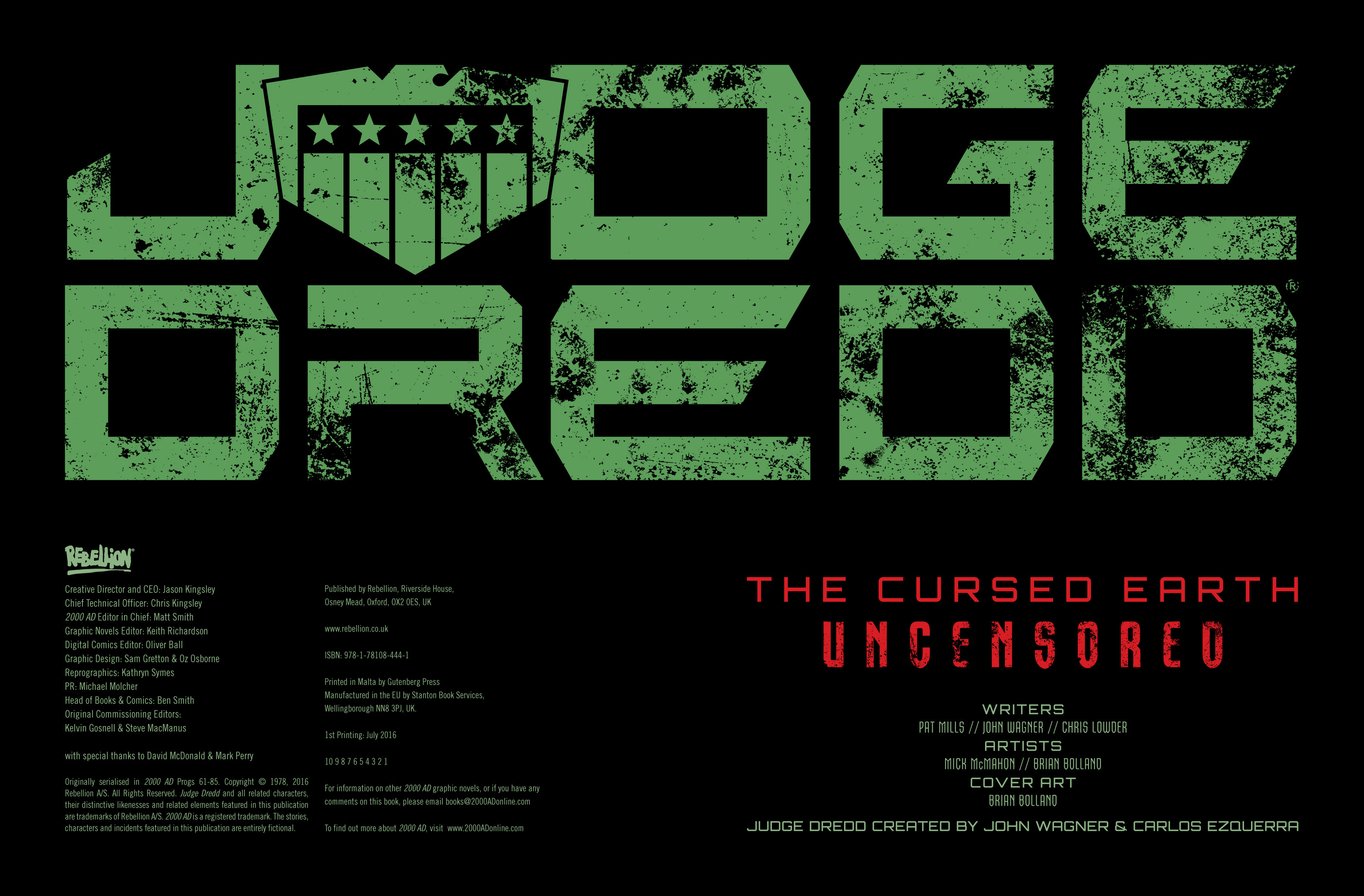 Read online Judge Dredd: The Cursed Earth Uncensored comic -  Issue # TPB - 3