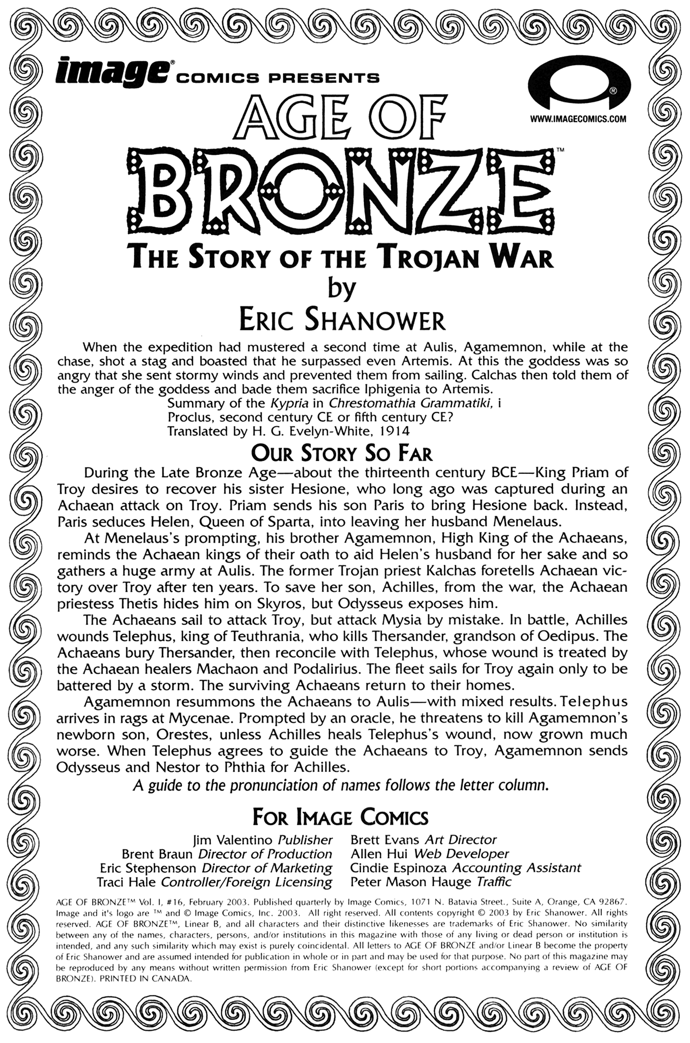 Read online Age of Bronze comic -  Issue #16 - 2