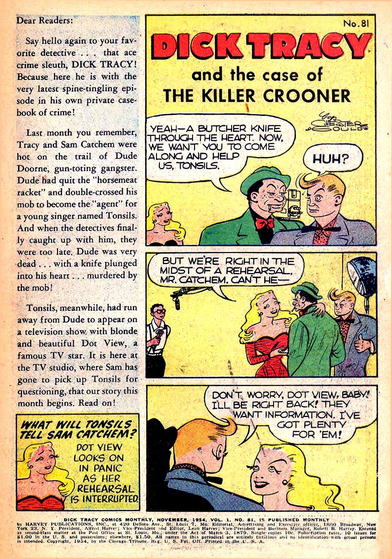 Read online Dick Tracy comic -  Issue #81 - 2